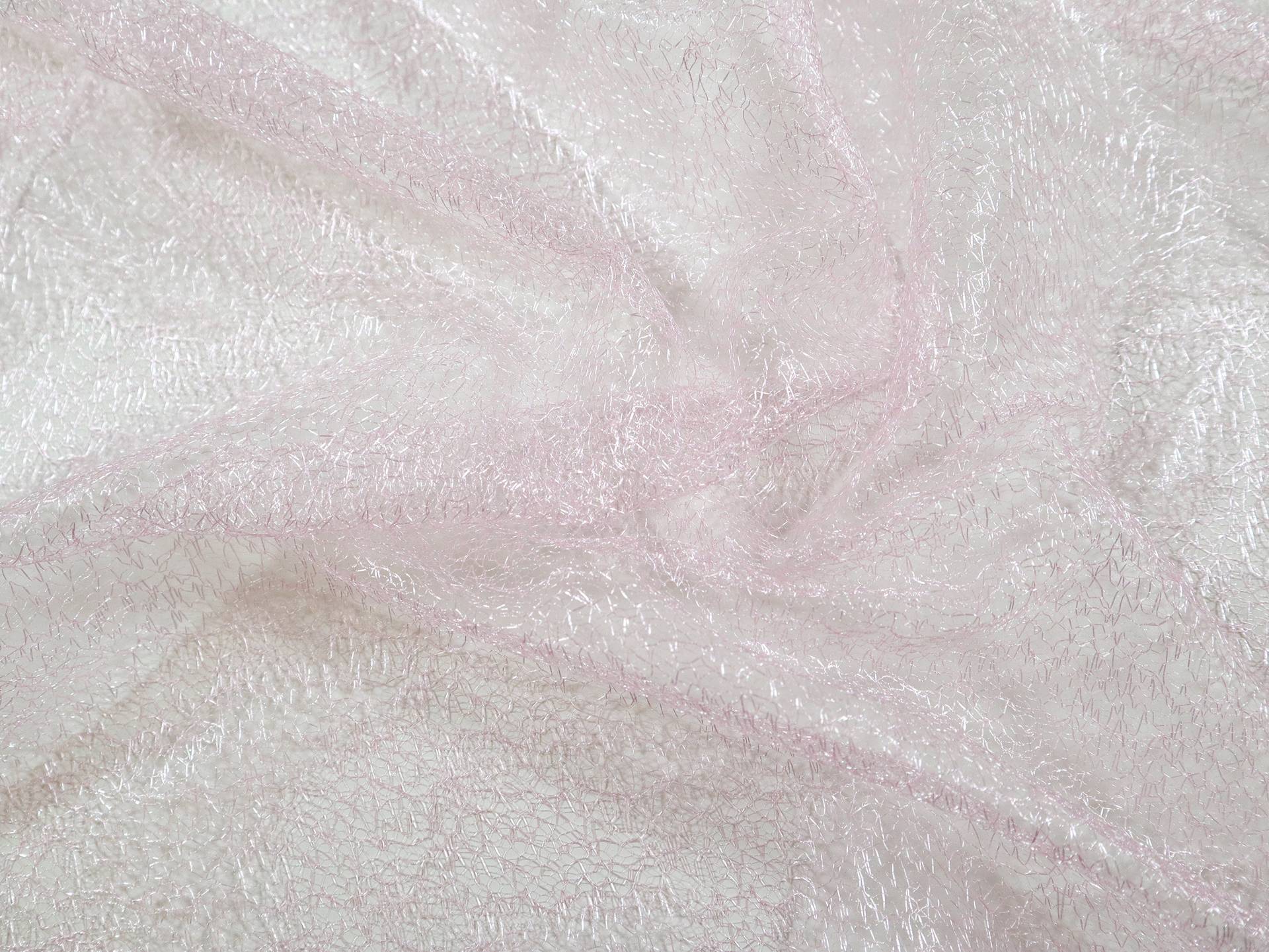 Metallic Novelty Tulle in Baby Pink 