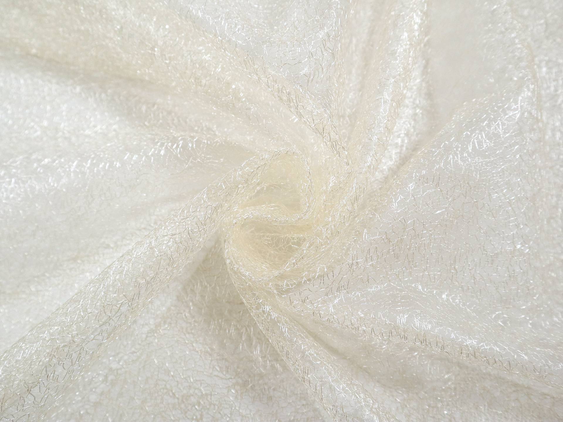 Metallic Novelty Tulle in Ivory