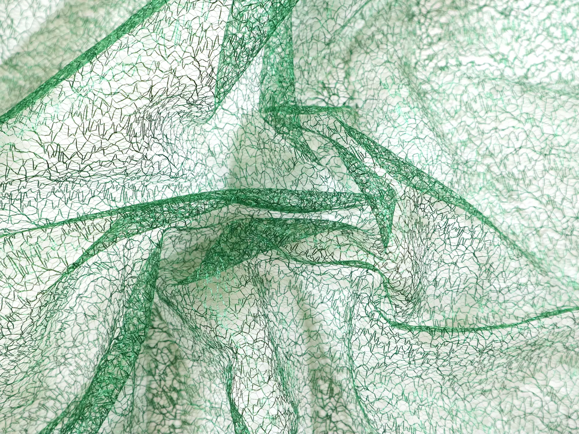 Metallic Novelty Tulle in Jungle Green