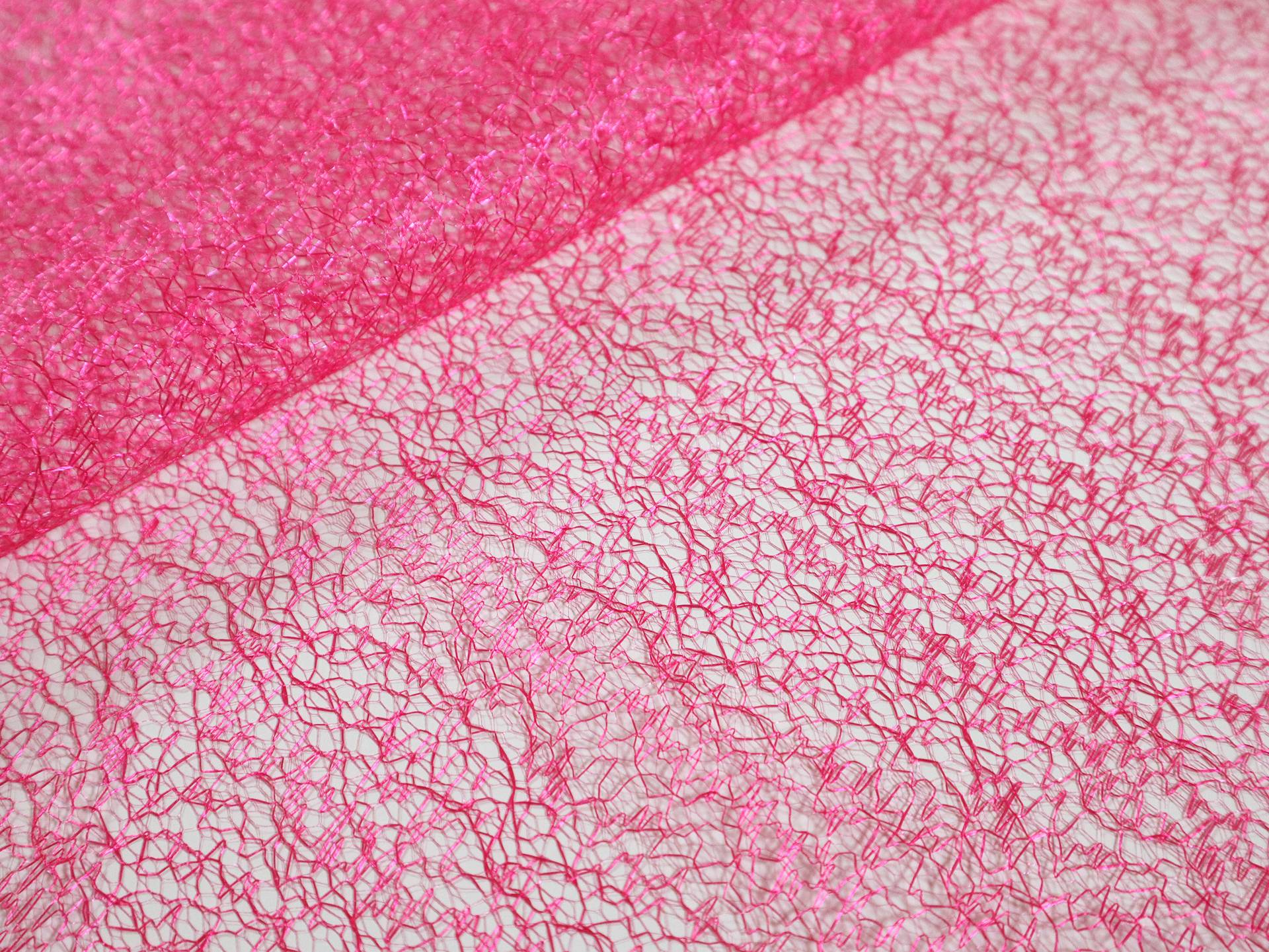 Metallic Novelty Tulle in Neon Pink