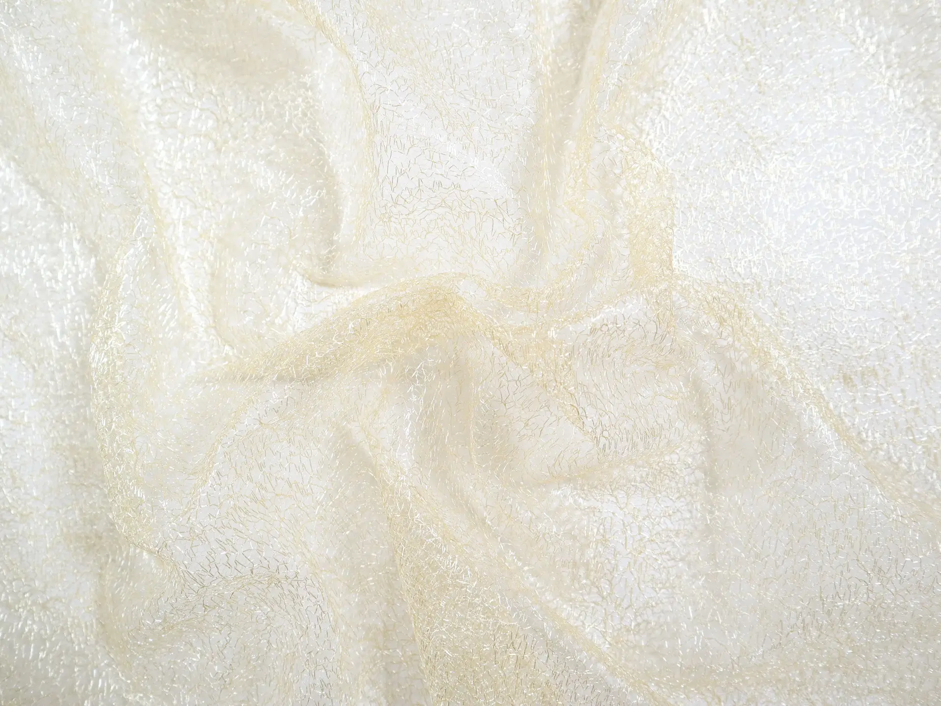 Metallic Novelty Tulle in Cream