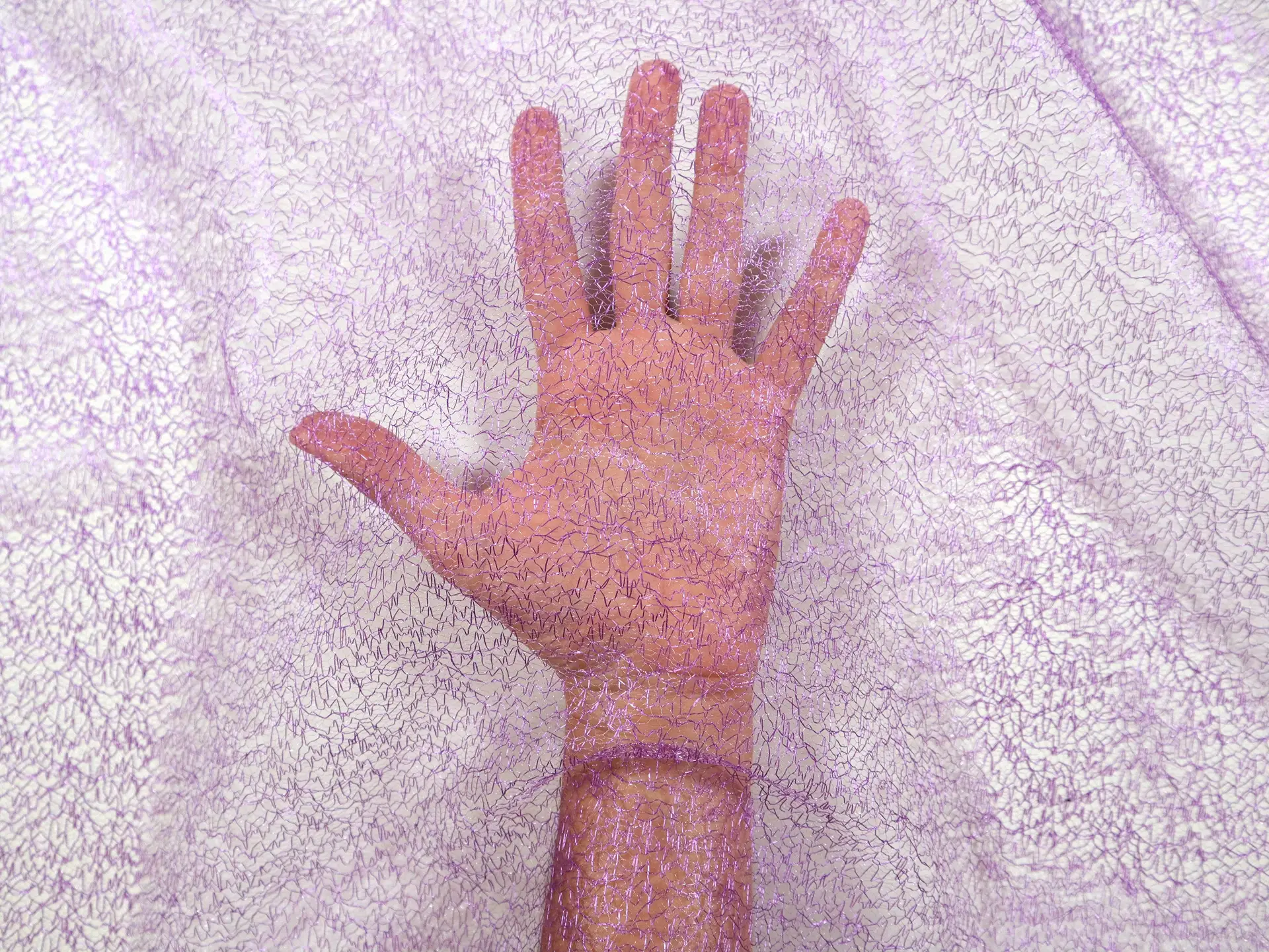 Metallic Novelty Tulle in Purple