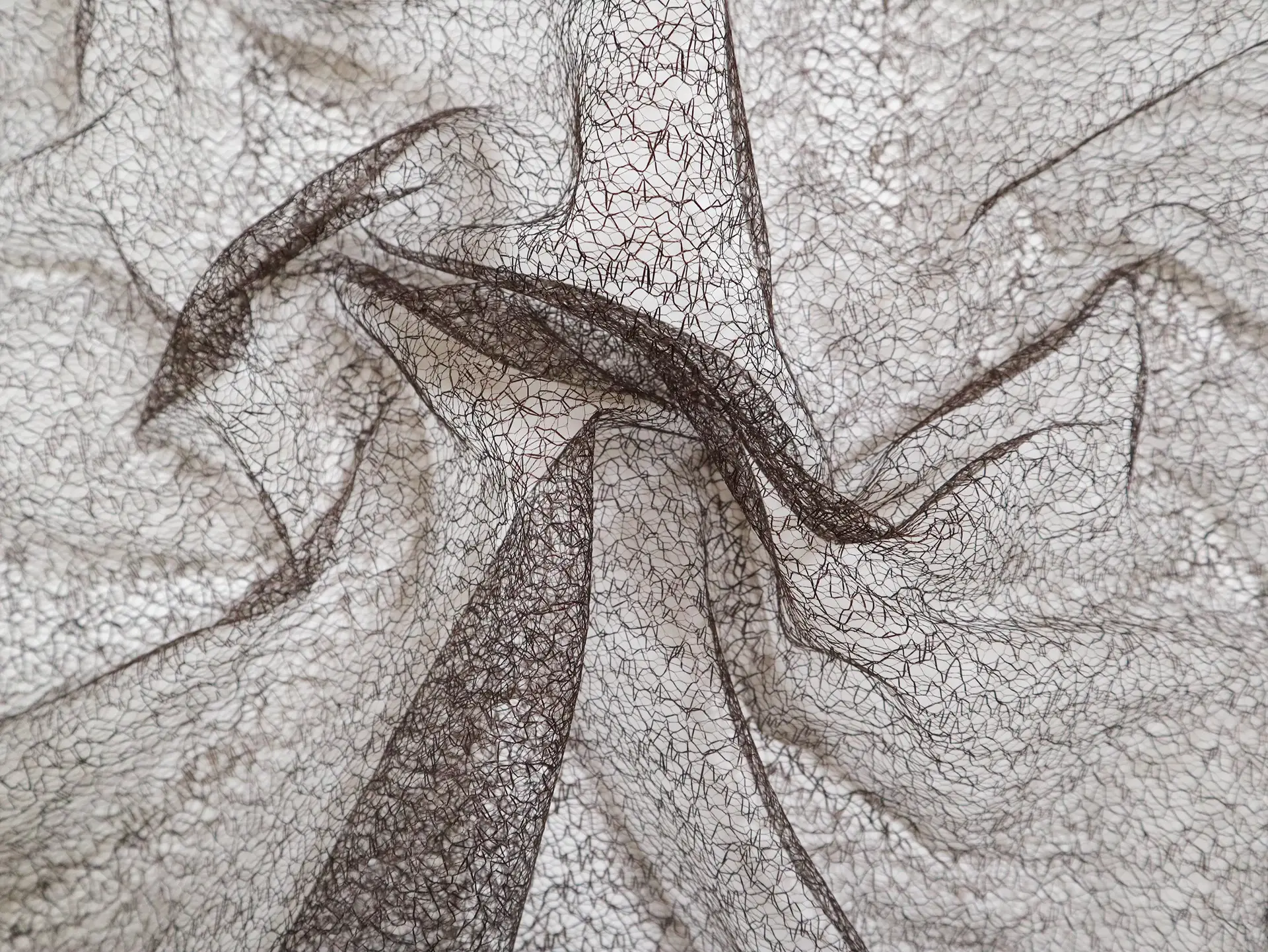 Metallic Novelty Tulle in Chocolate Brown