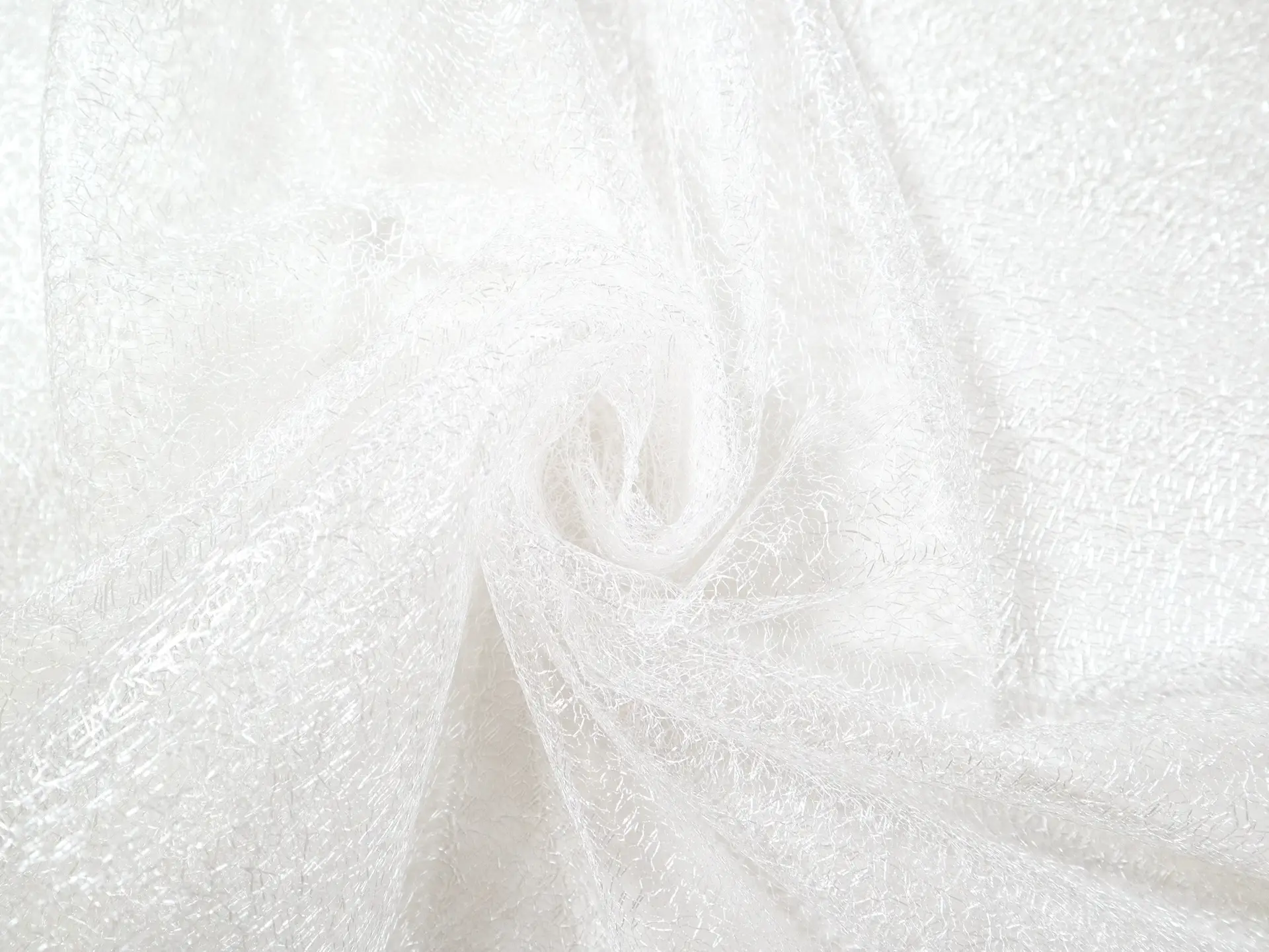 Metallic Novelty Tulle in Off White