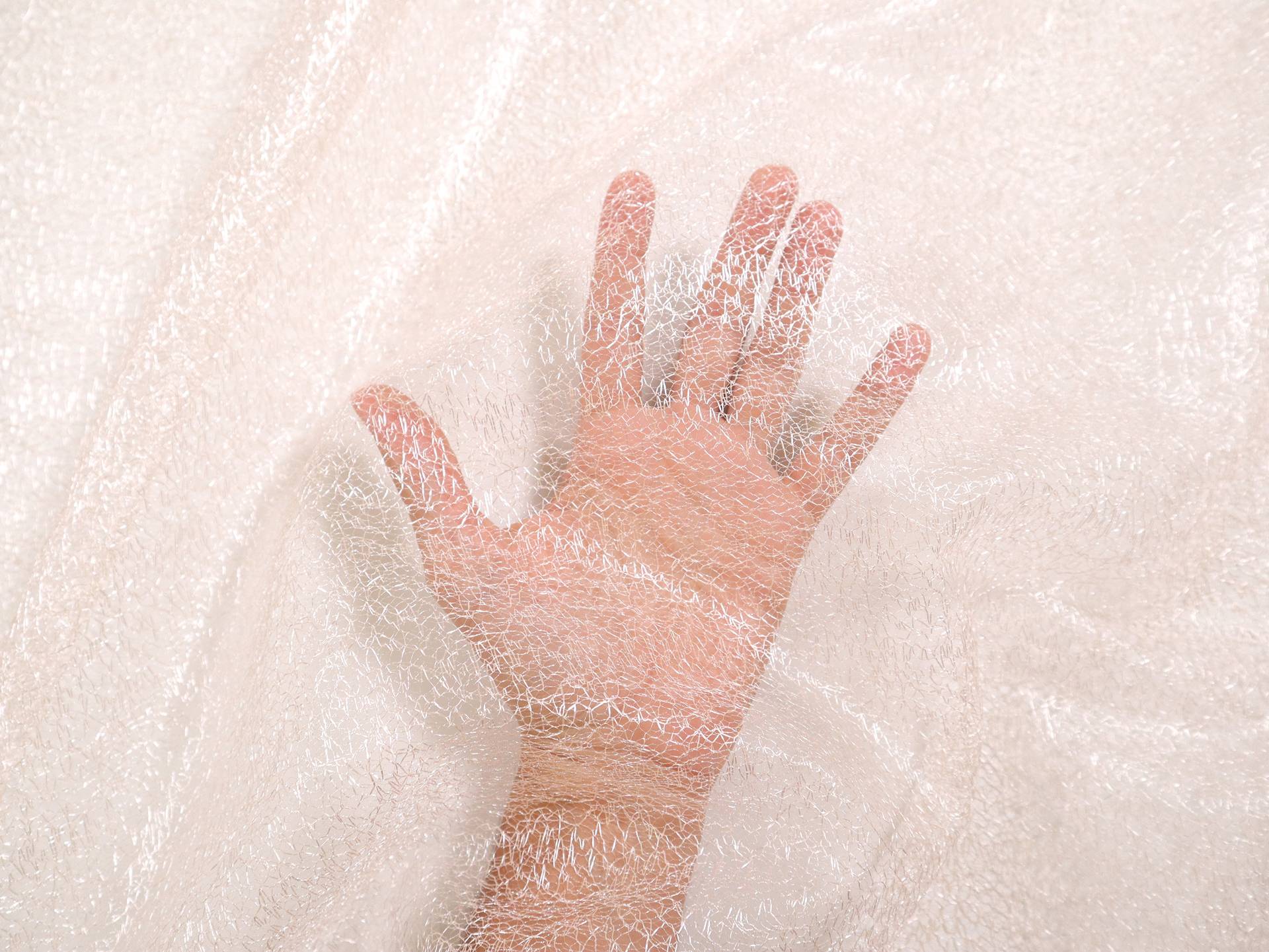 Metallic Novelty Tulle in Peach Pink