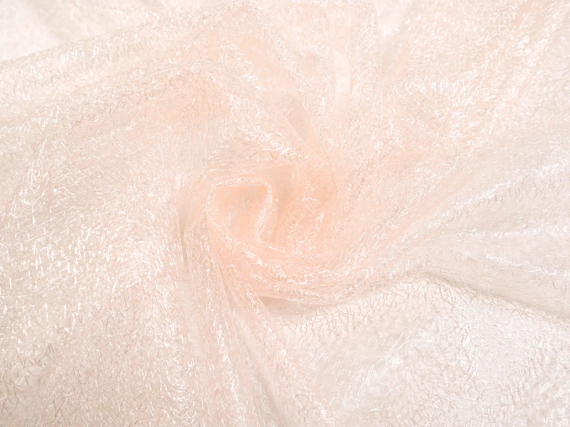 Metallic Novelty Tulle in Peach Pink