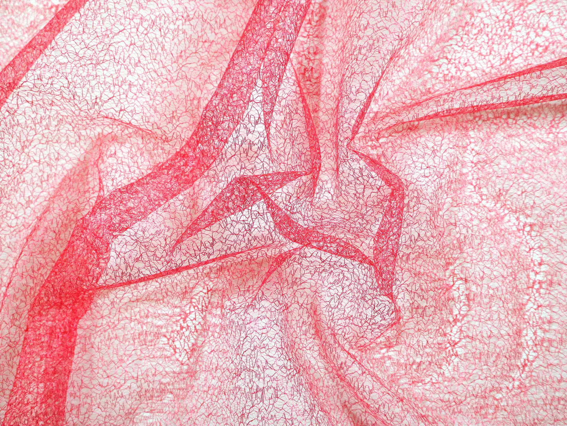Metallic Novelty Tulle in Ruby Red