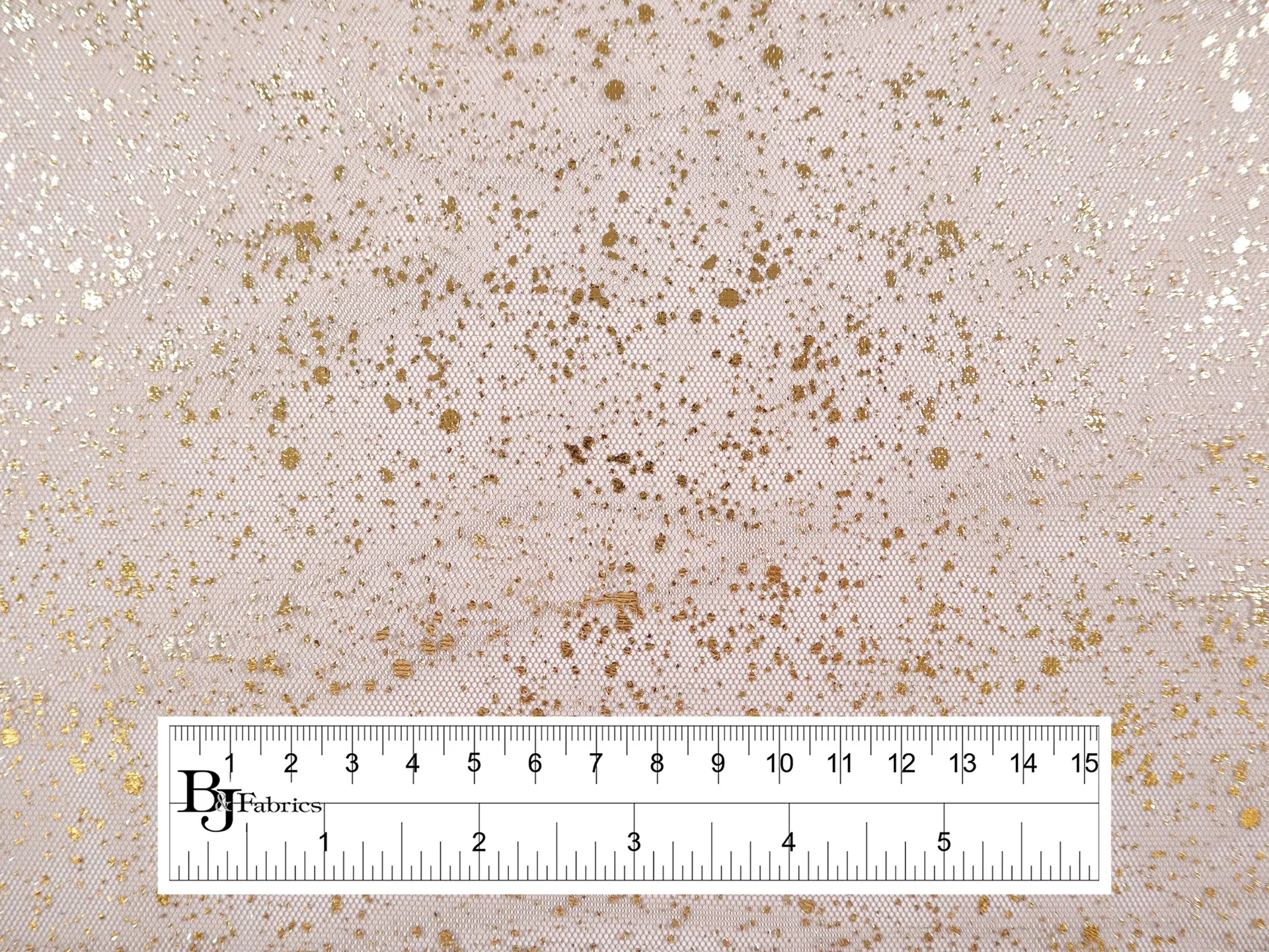 Metallic Speckled Tulle in Brown & Gold
