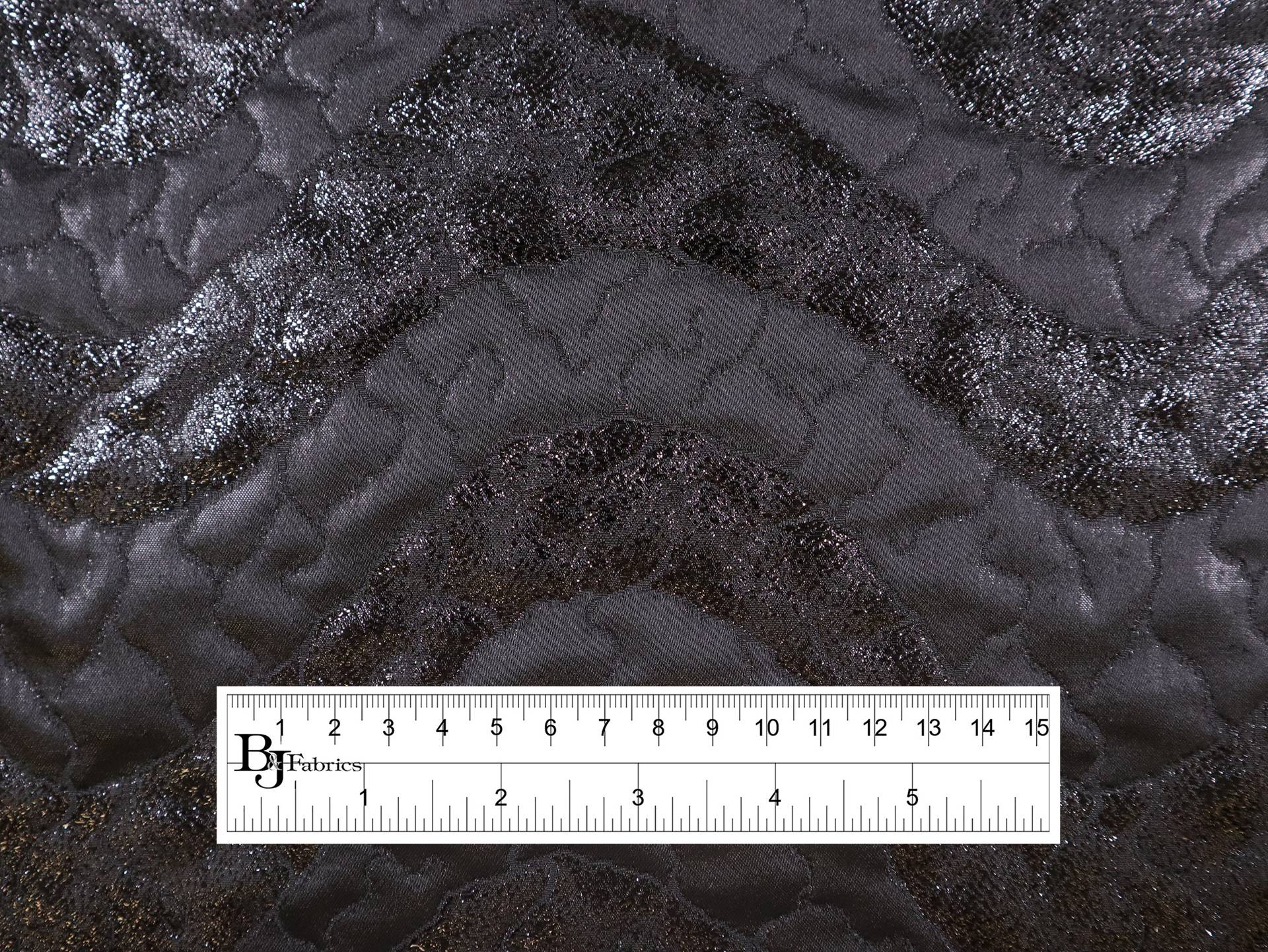 Double Faced Metallic Brocade in Black