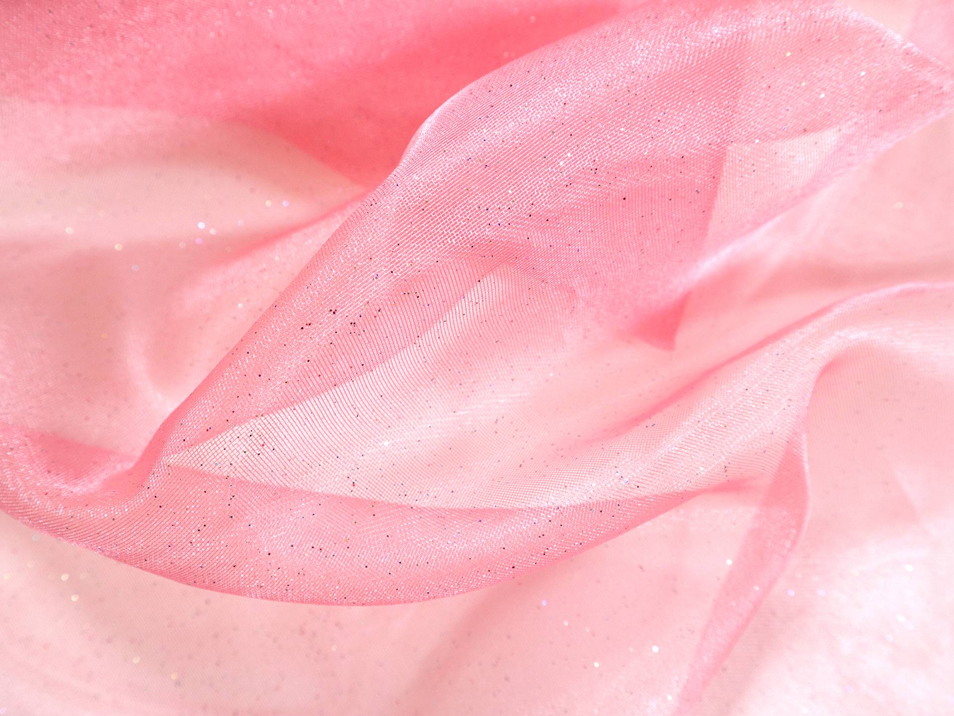 Glitter Mesh in Bubblegum Pink