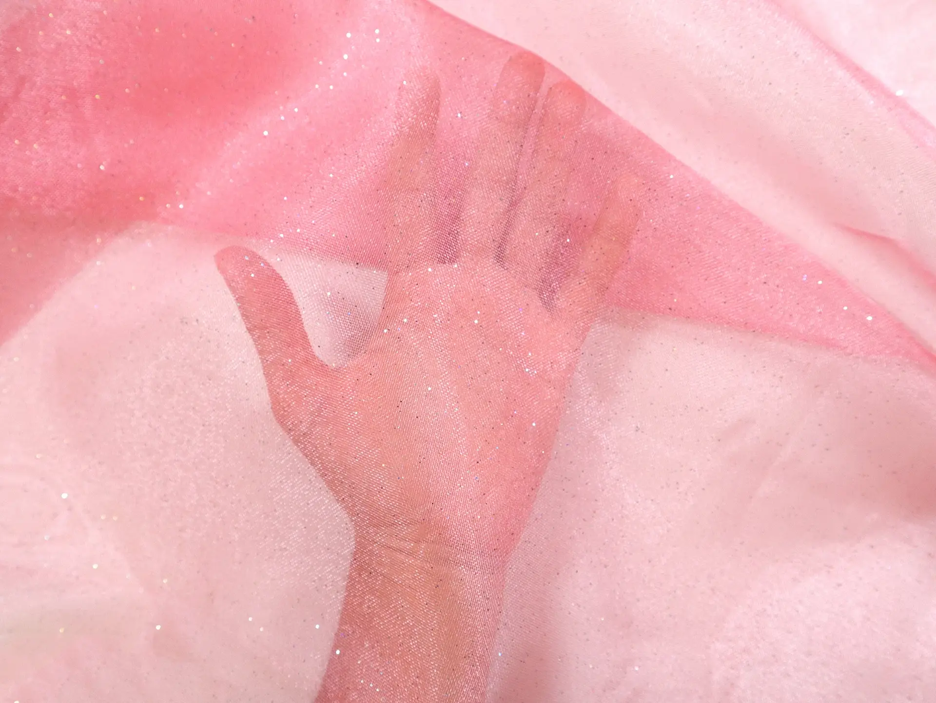 Glitter Mesh in Bubblegum Pink
