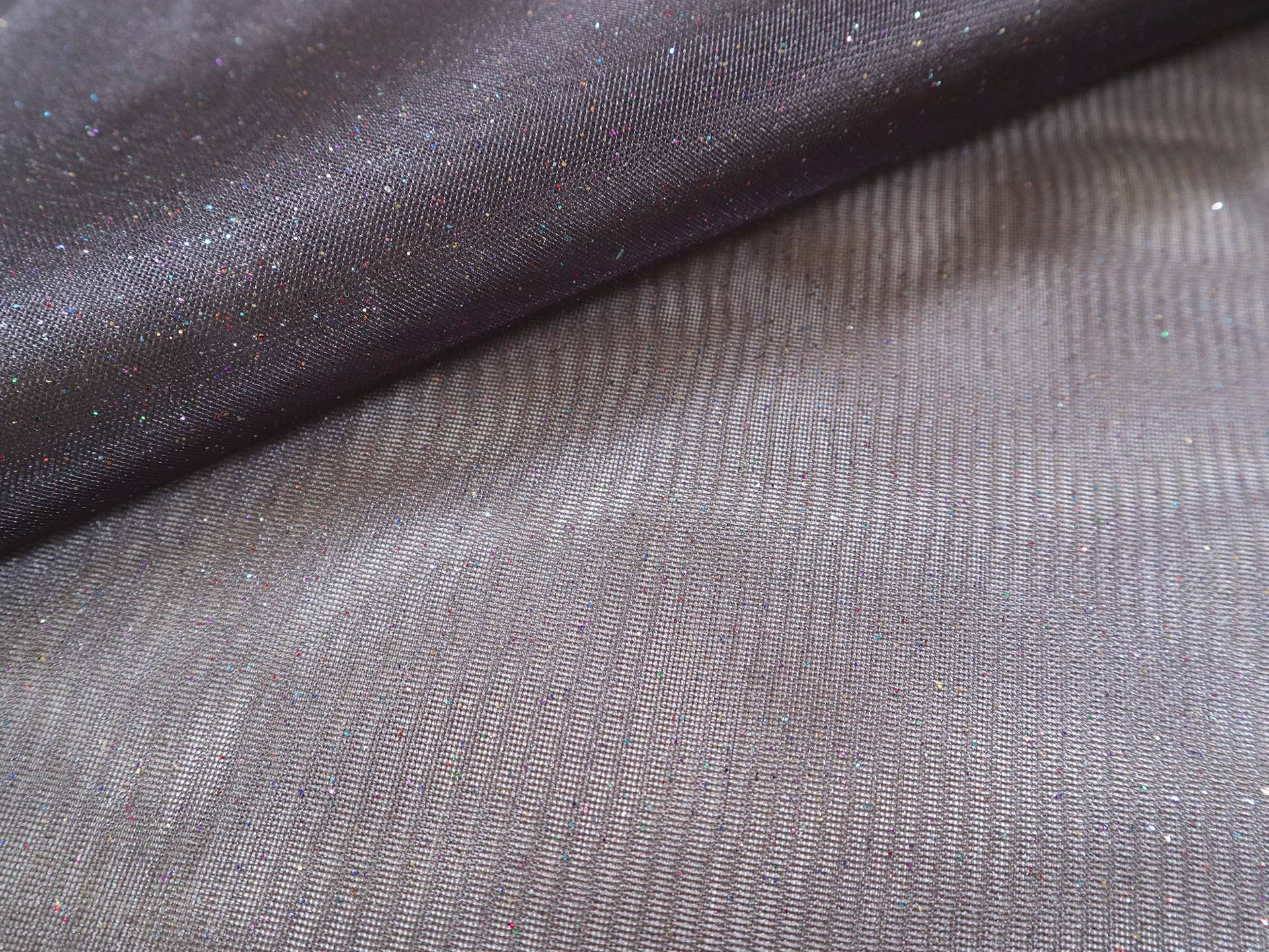Glitter Mesh in Gunmetal Grey