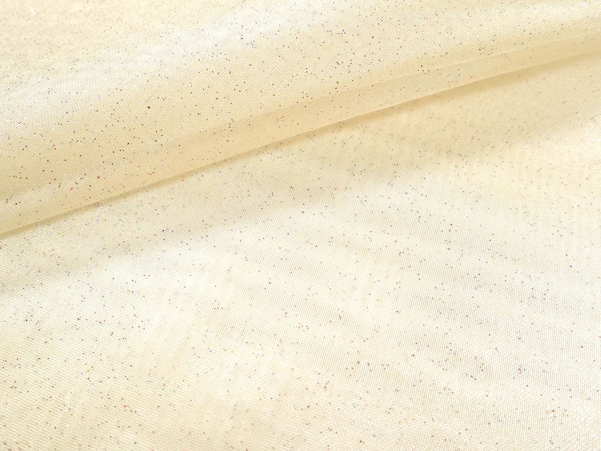 Glitter Mesh in Cream Yellow