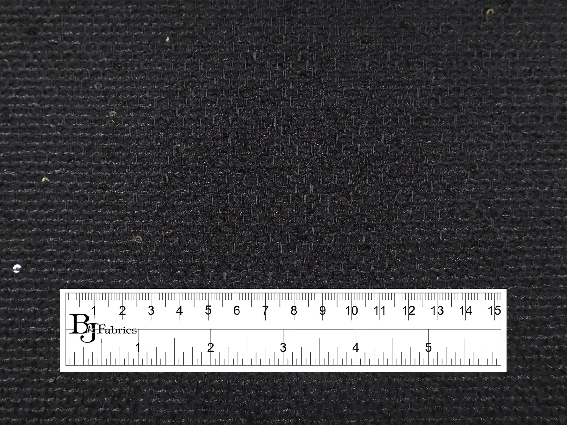 Swiss Sequined Tweed in Black