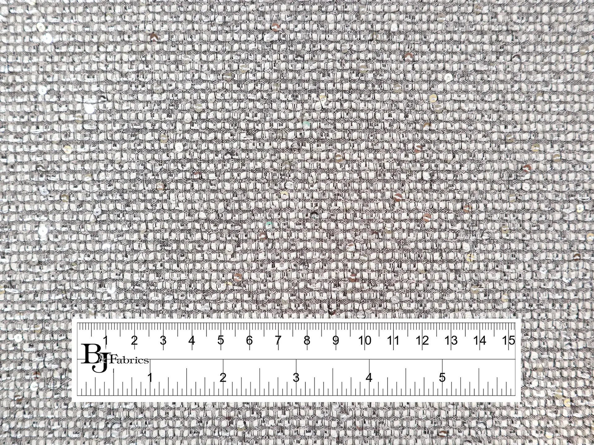 Swiss Sequined Tweed in Grey