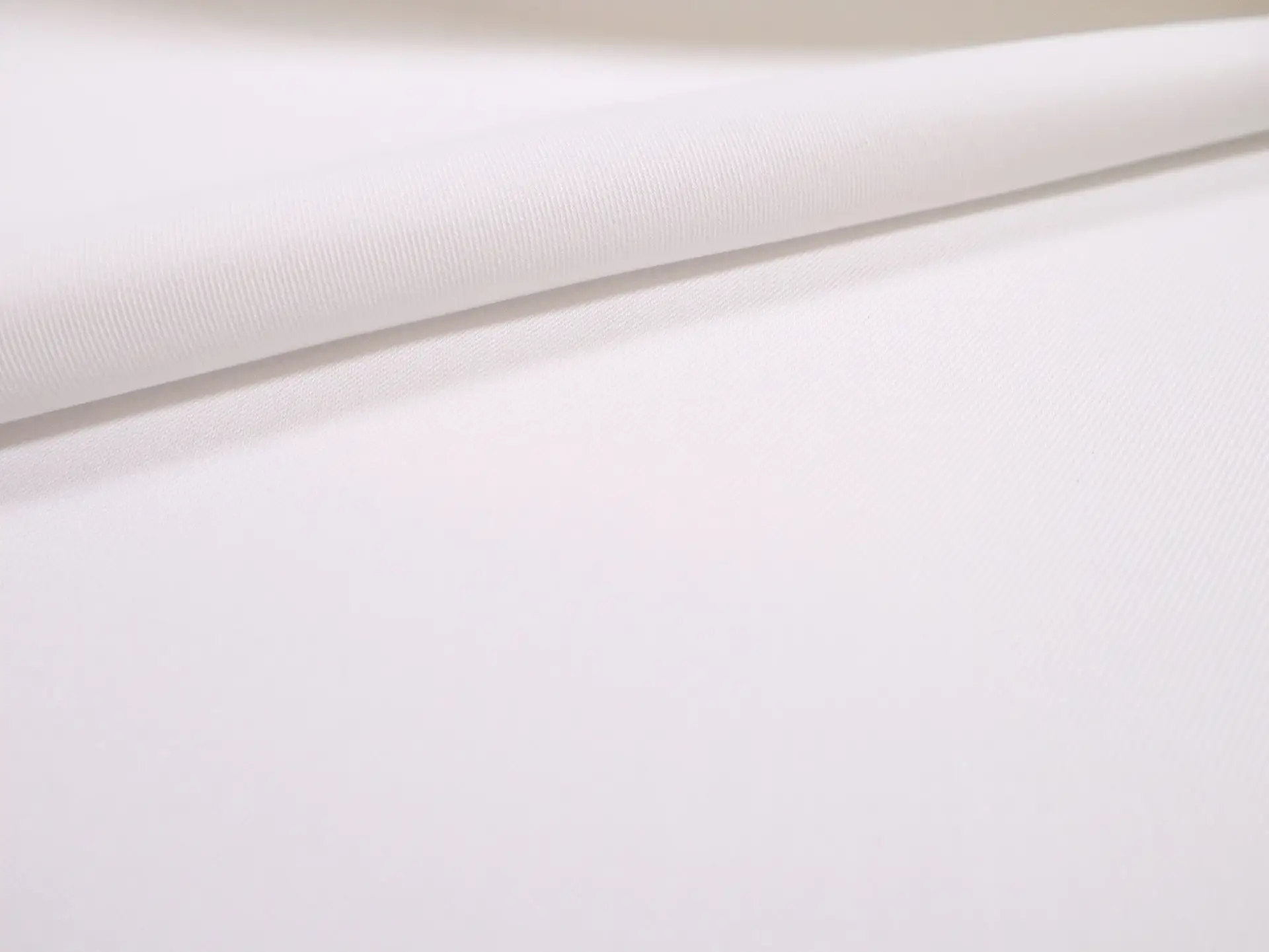 Eco Friendly Poly & Cotton Twill in White