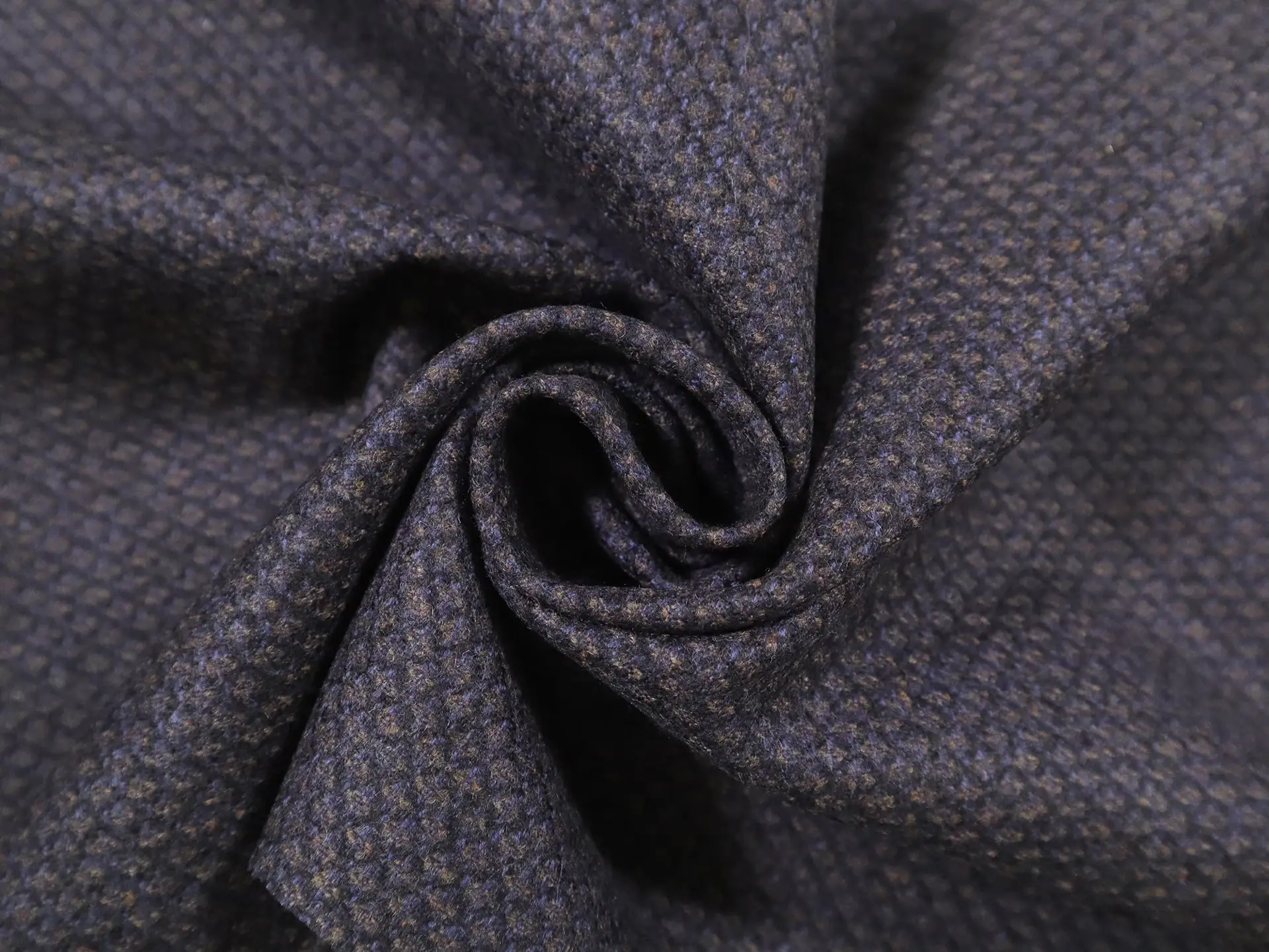 Italian Wool and Cashmere Suiting in Blue, Black & Brown
