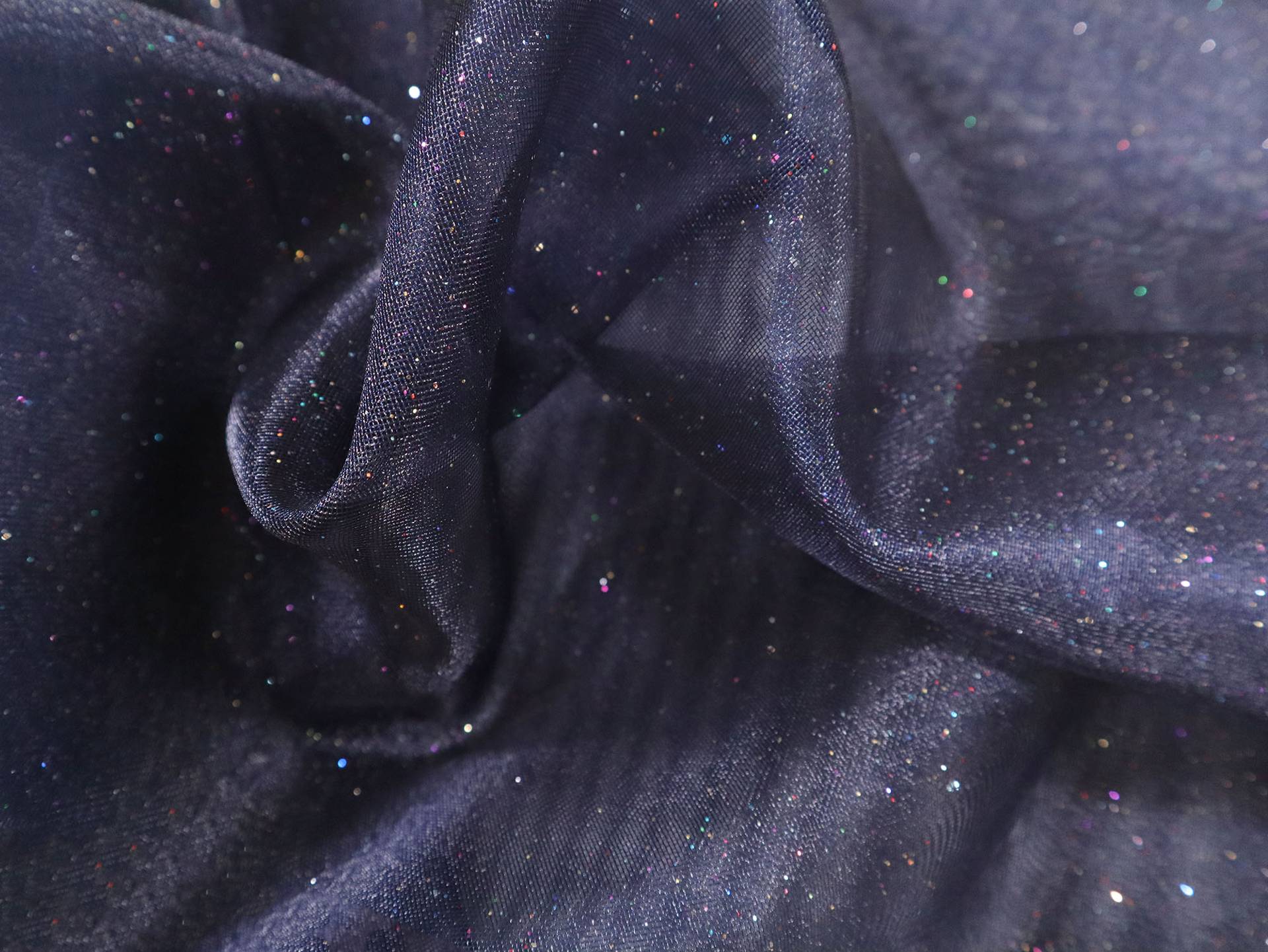 Glitter Mesh in Navy