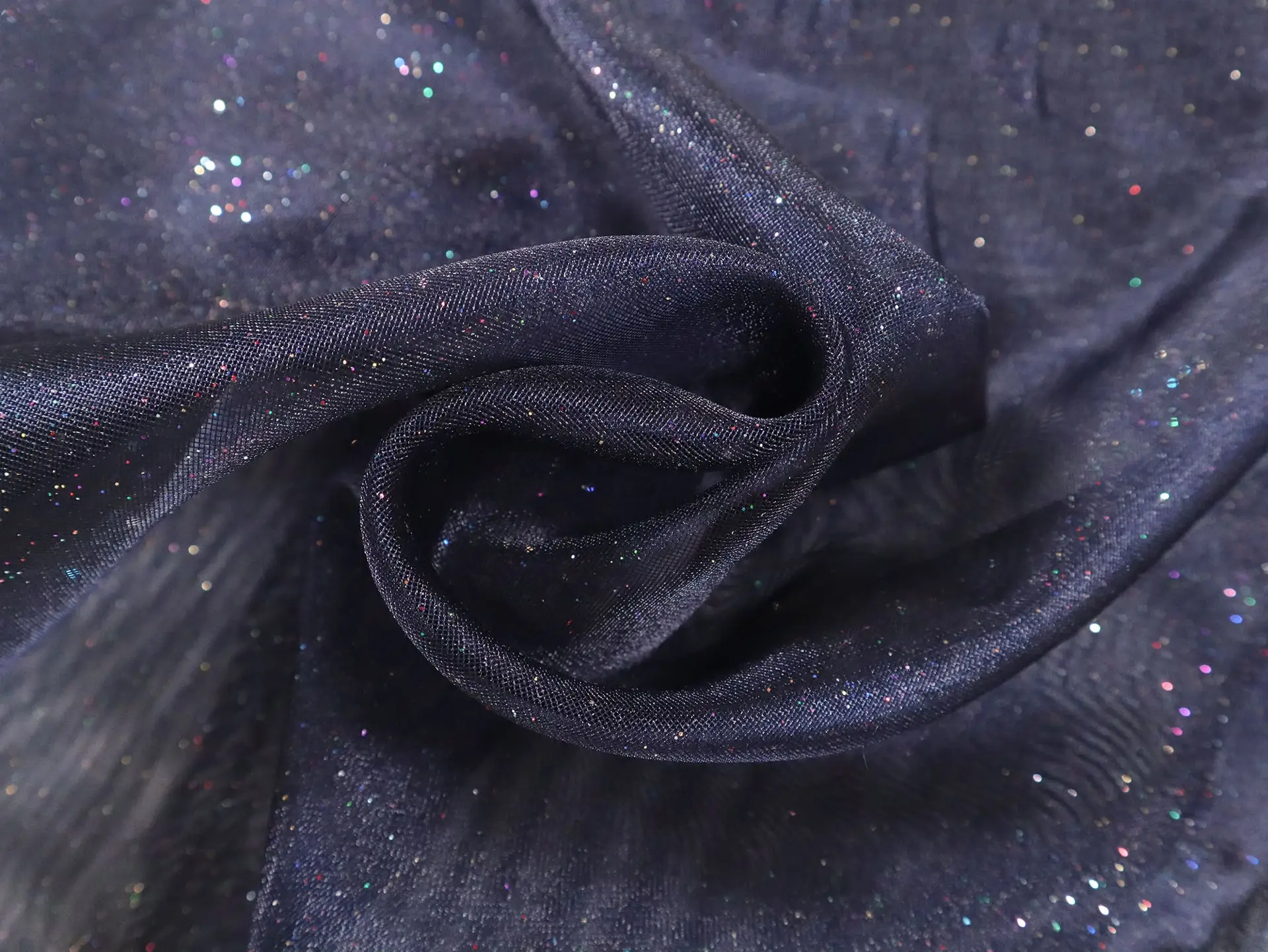 Glitter Mesh in Navy