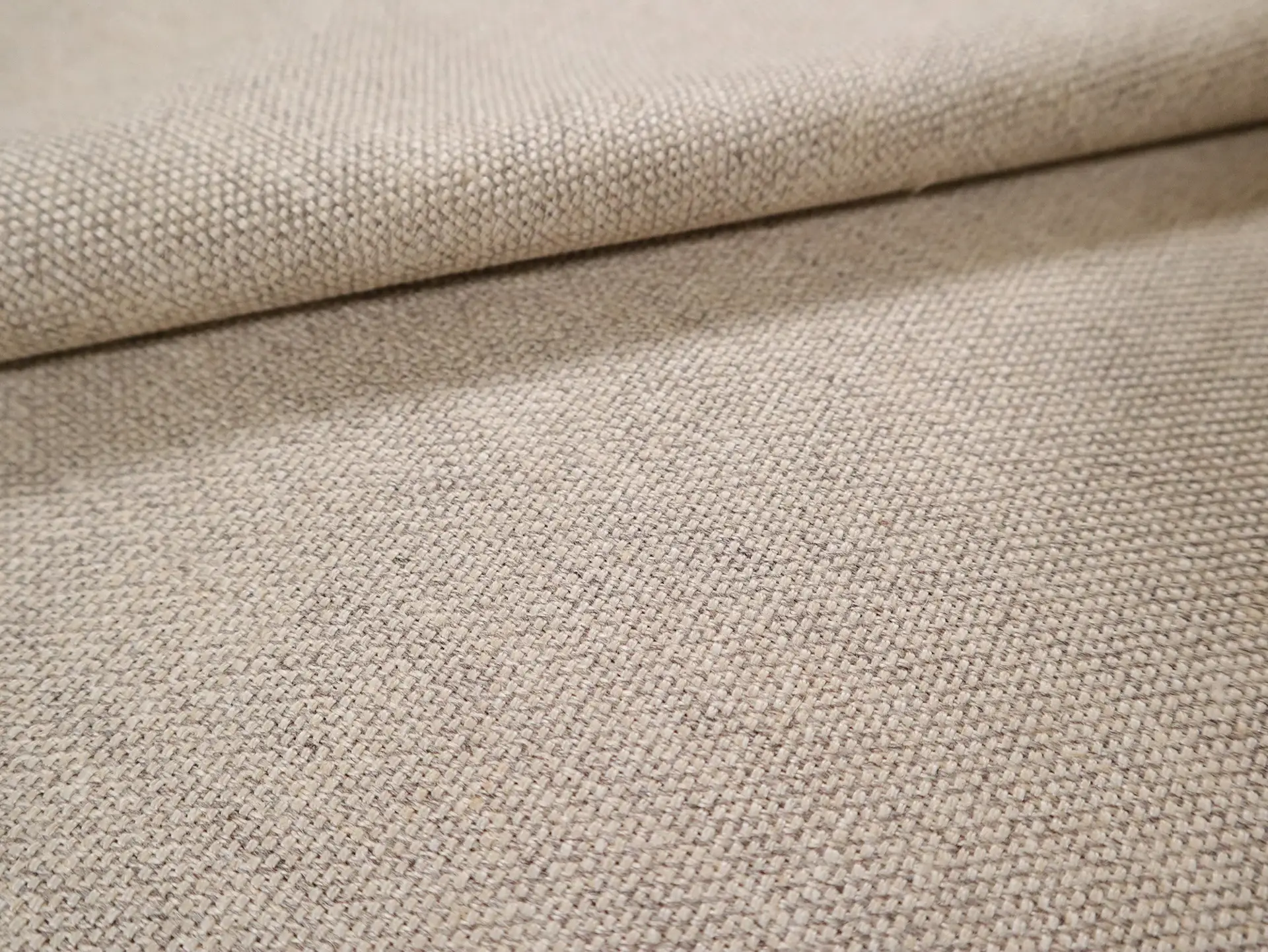 Hemp & Wool Blend Upholstery Canvas in Oatmeal