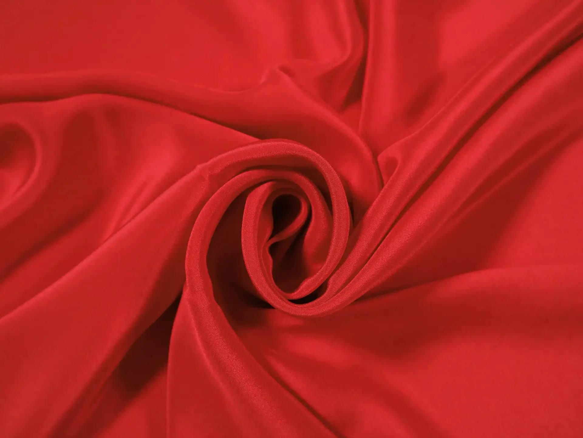 Silk Crepe de Chine in Fire Engine Red
