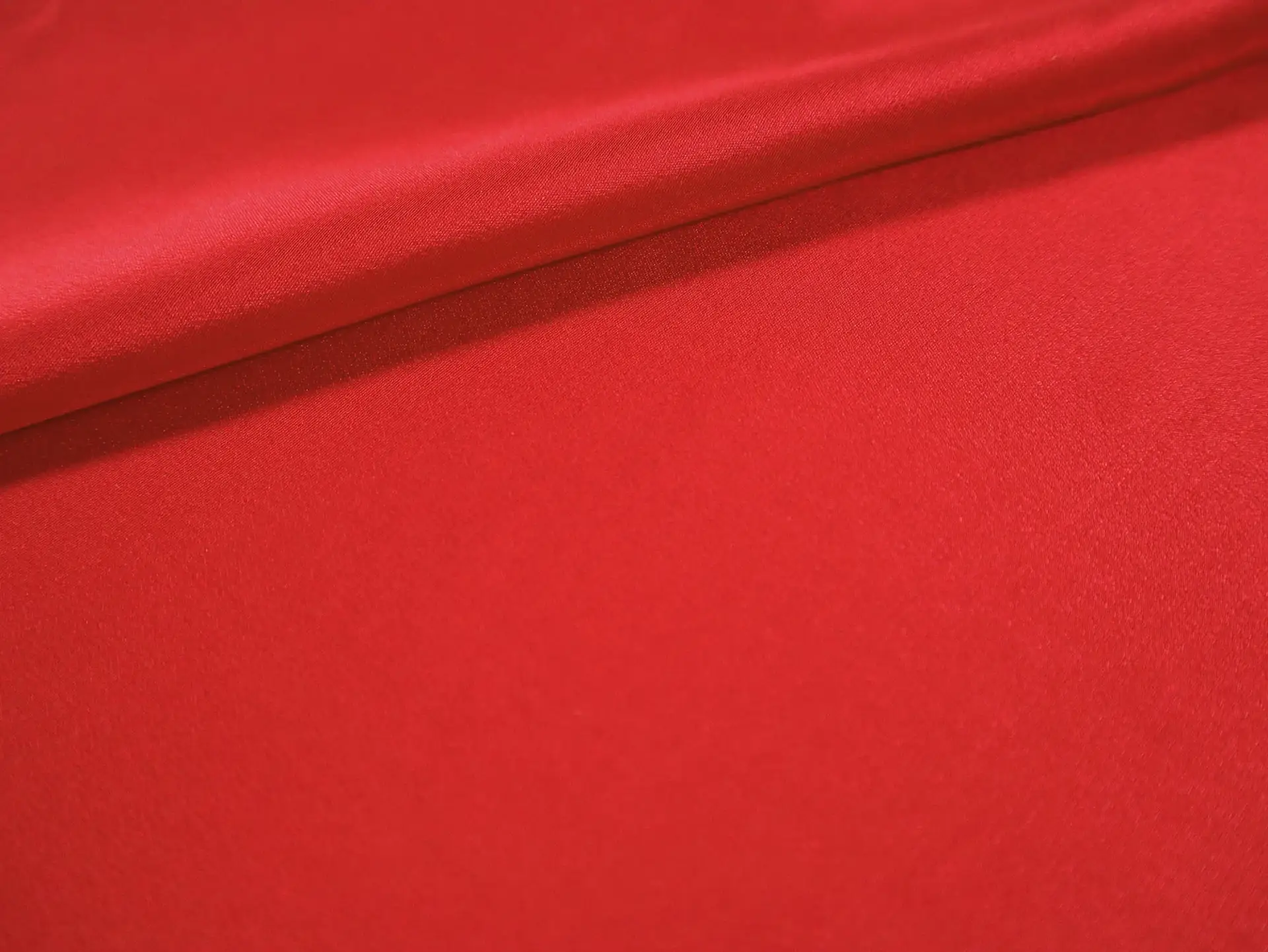 Silk Crepe de Chine in Fire Engine Red