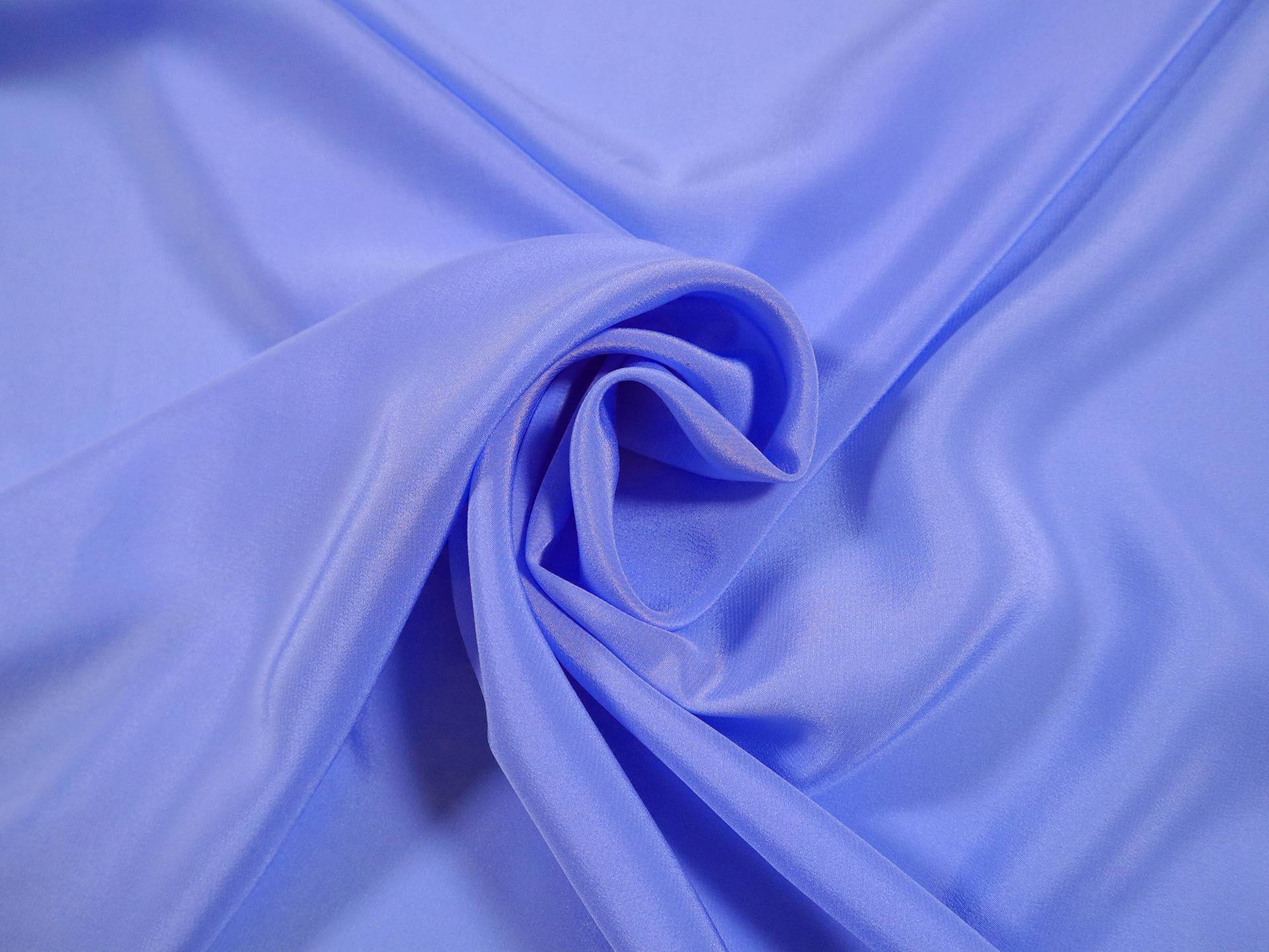 Silk Crepe de Chine in Blue Jay