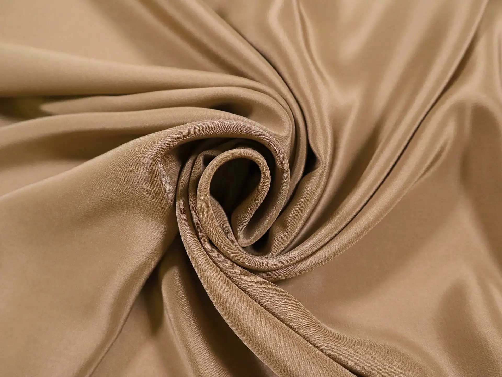 Silk Crepe de Chine in Coffee Cream