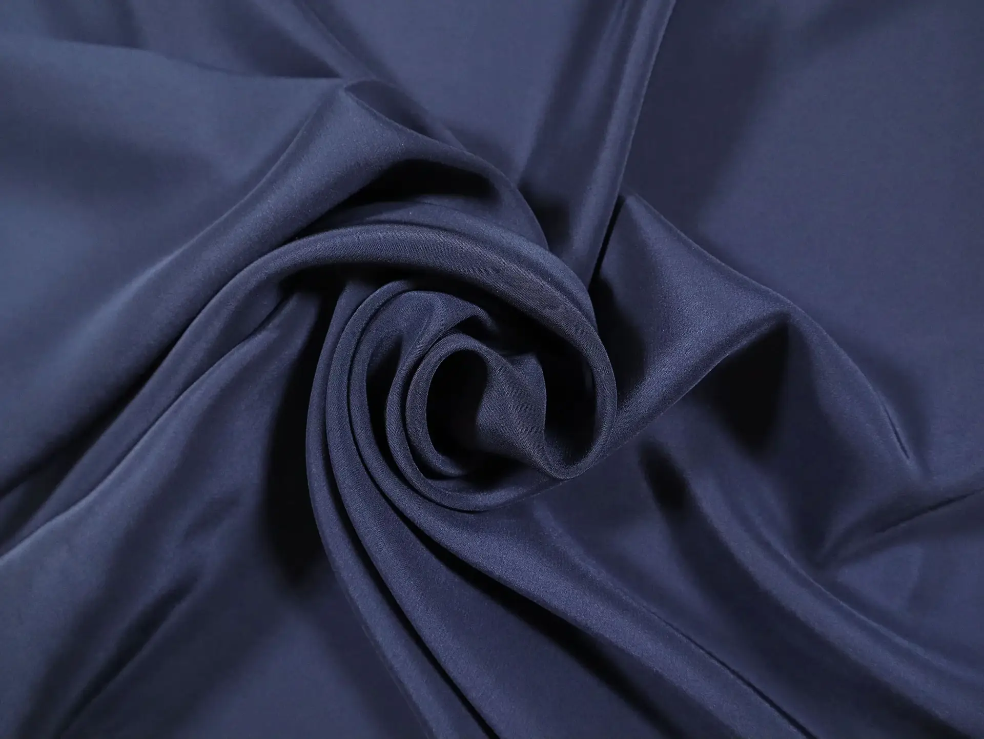 Silk Crepe de Chine in Prussian