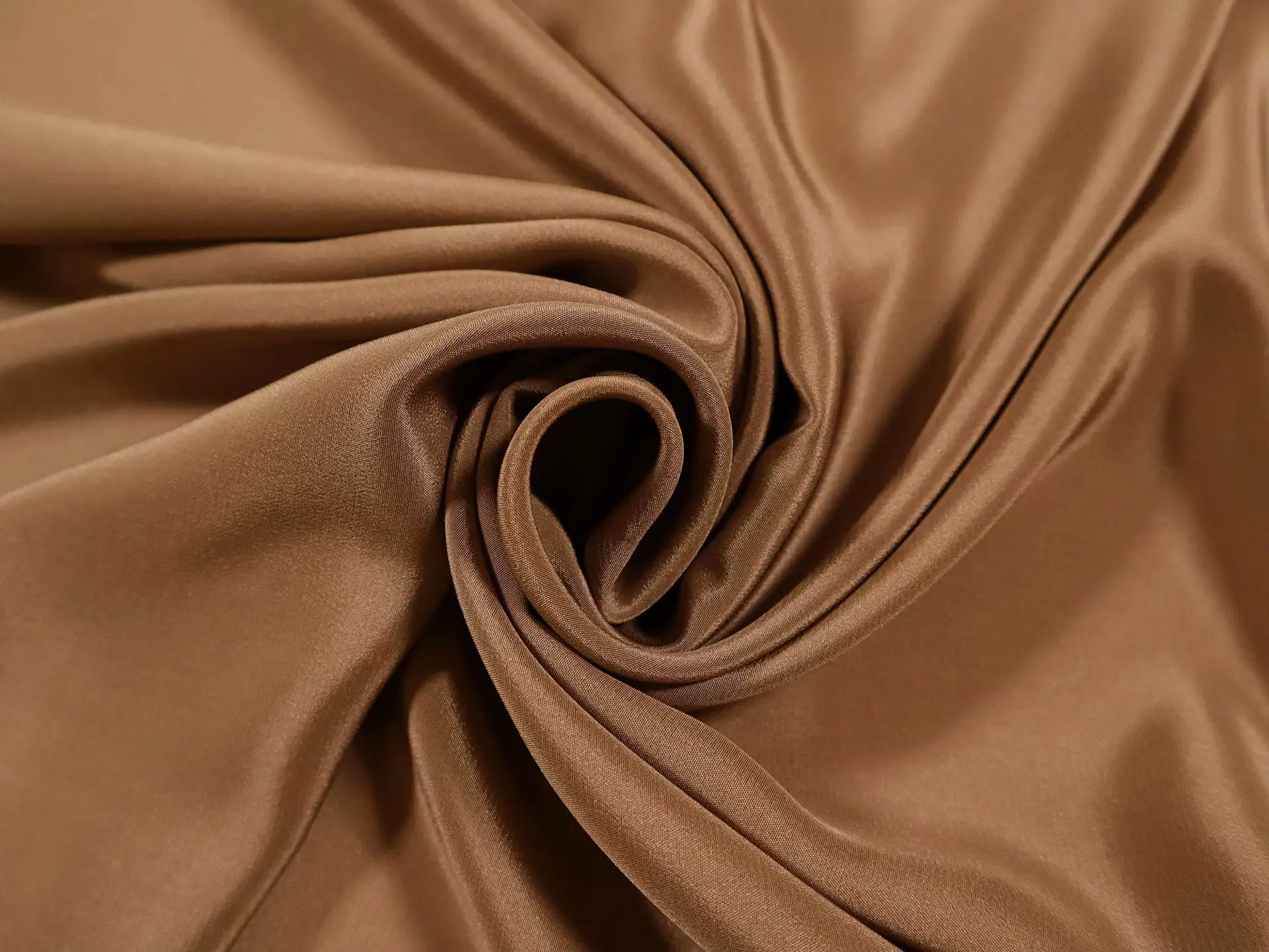 Silk Crepe de Chine in Chestnut 