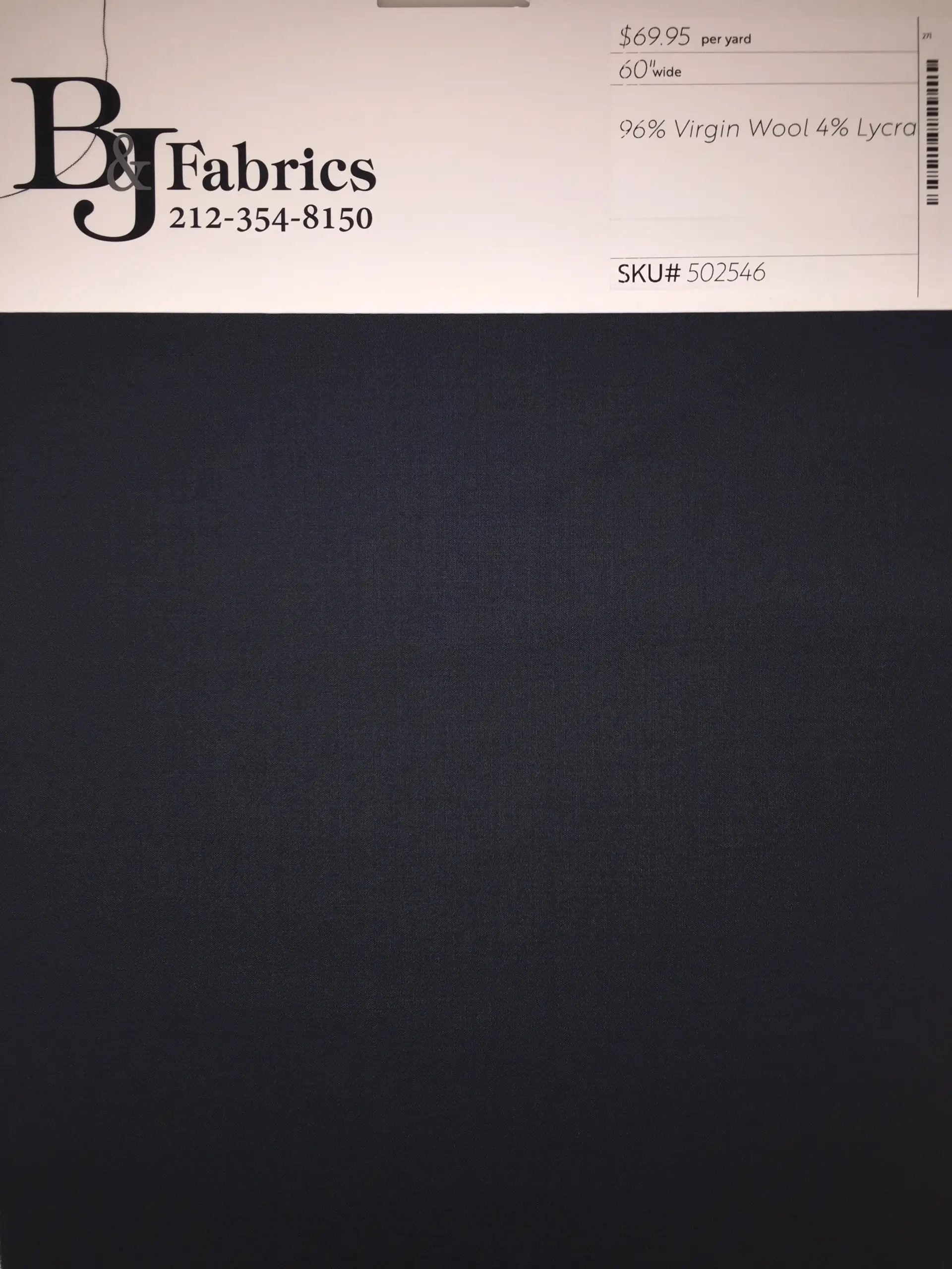 96% Virgin Wool 4% Lycra