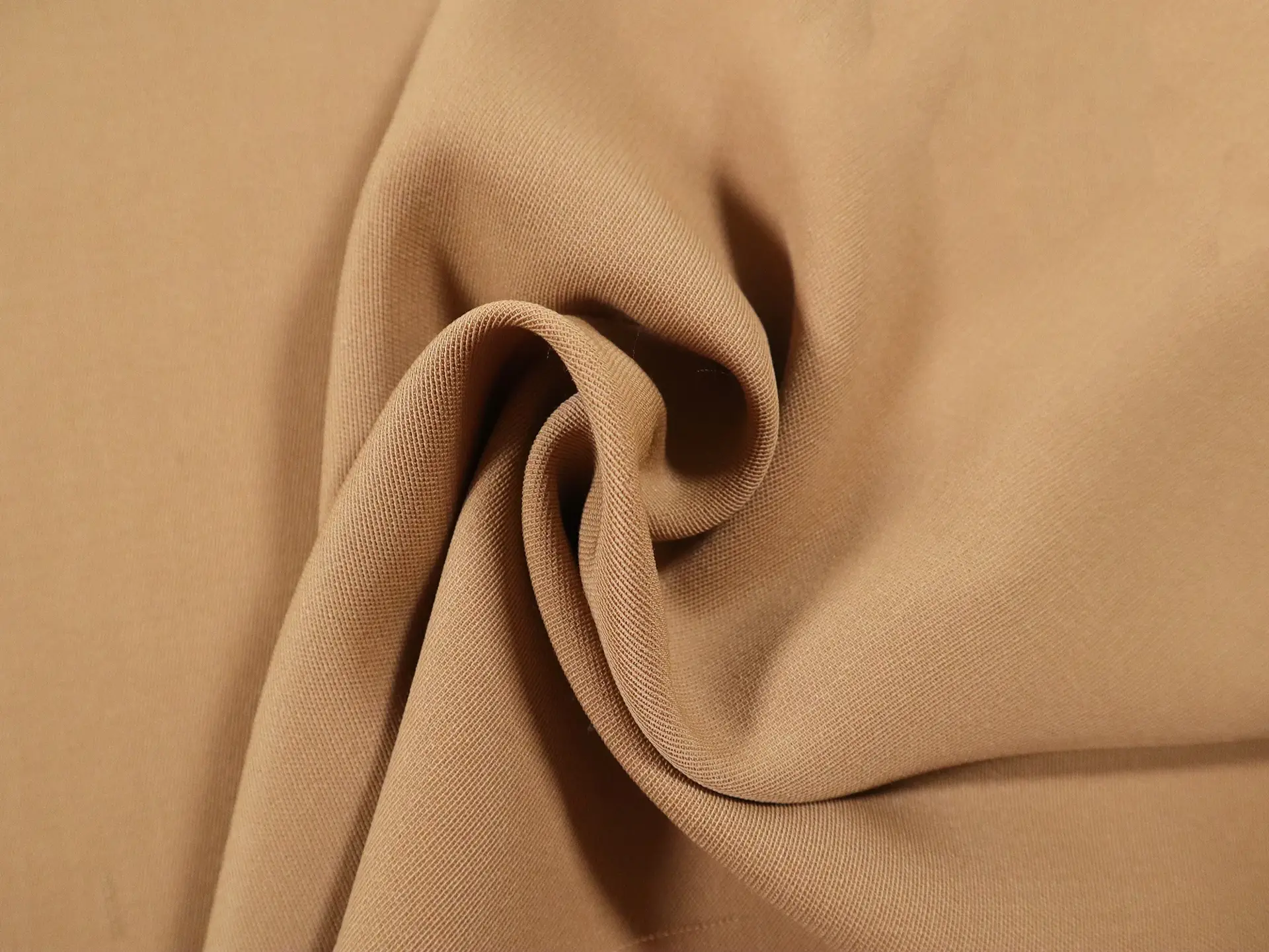 Italian Wool Covert Crepe in Tan