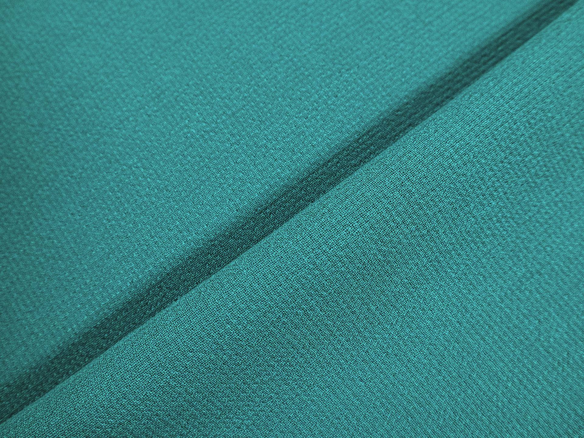 Wool Double Crepe in Green Teal