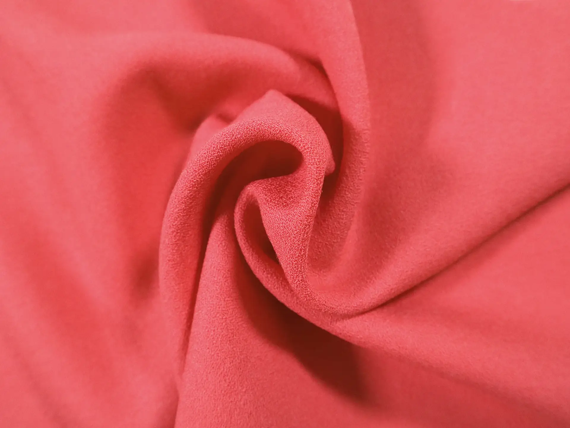 Wool Crepe in Coral