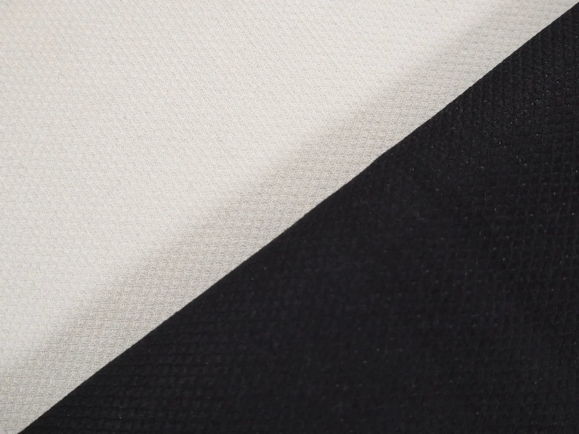 Double Faced Wool Piqué in Black & White