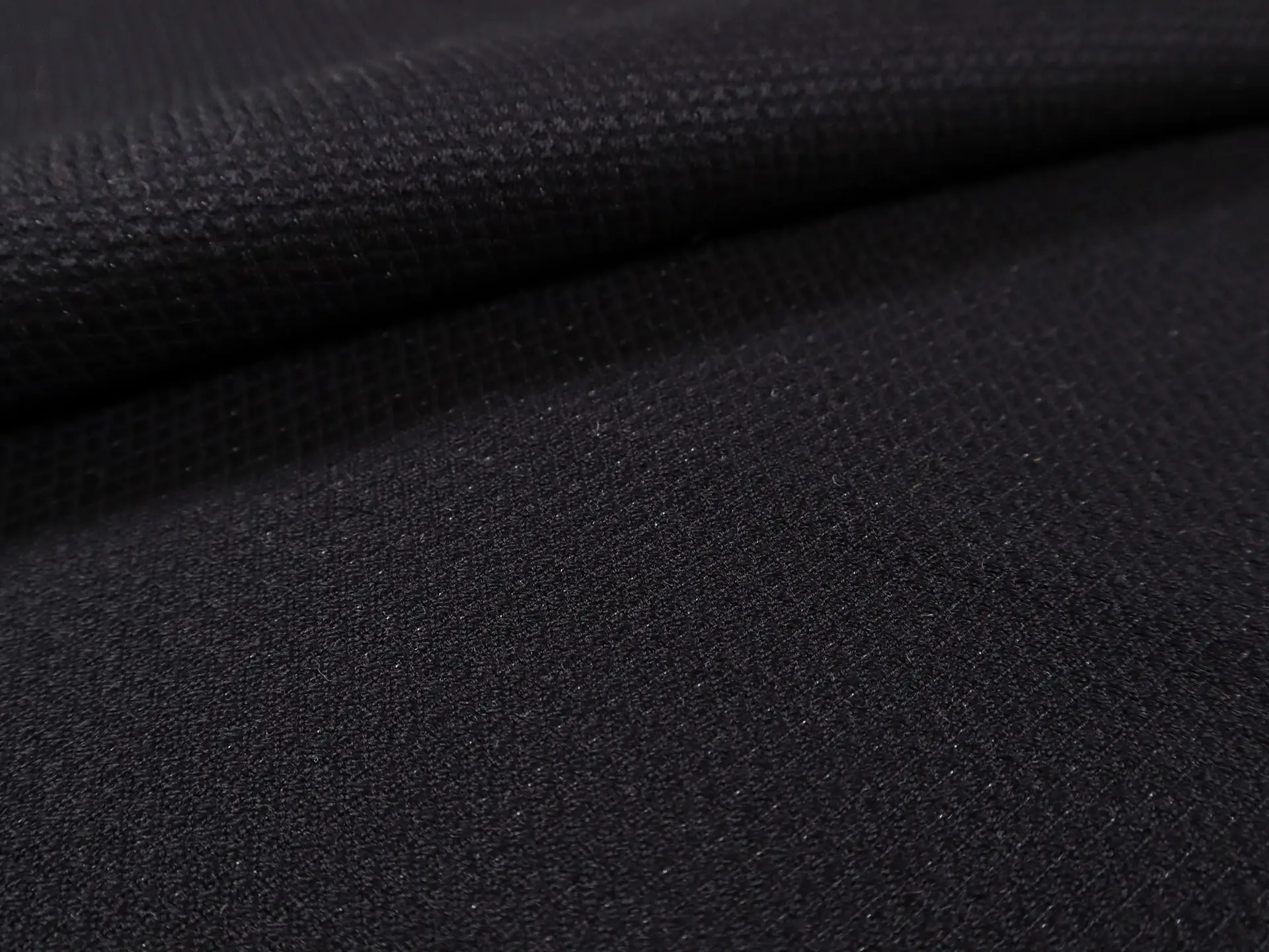 Double Faced Wool Piqué in Black & White