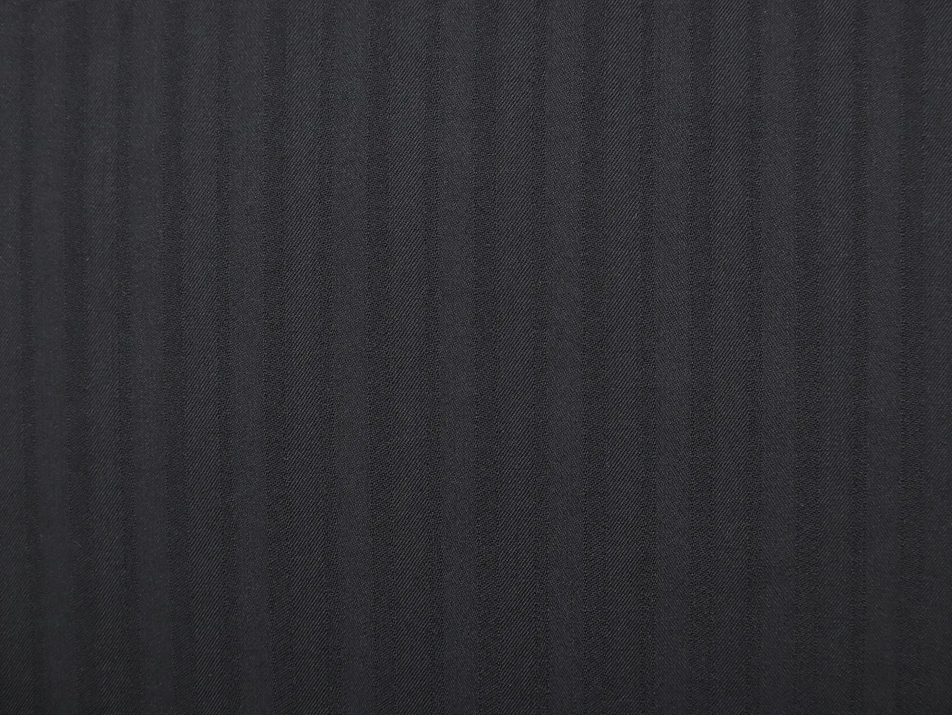 Wool Tricotine with Woven Stripe in Black