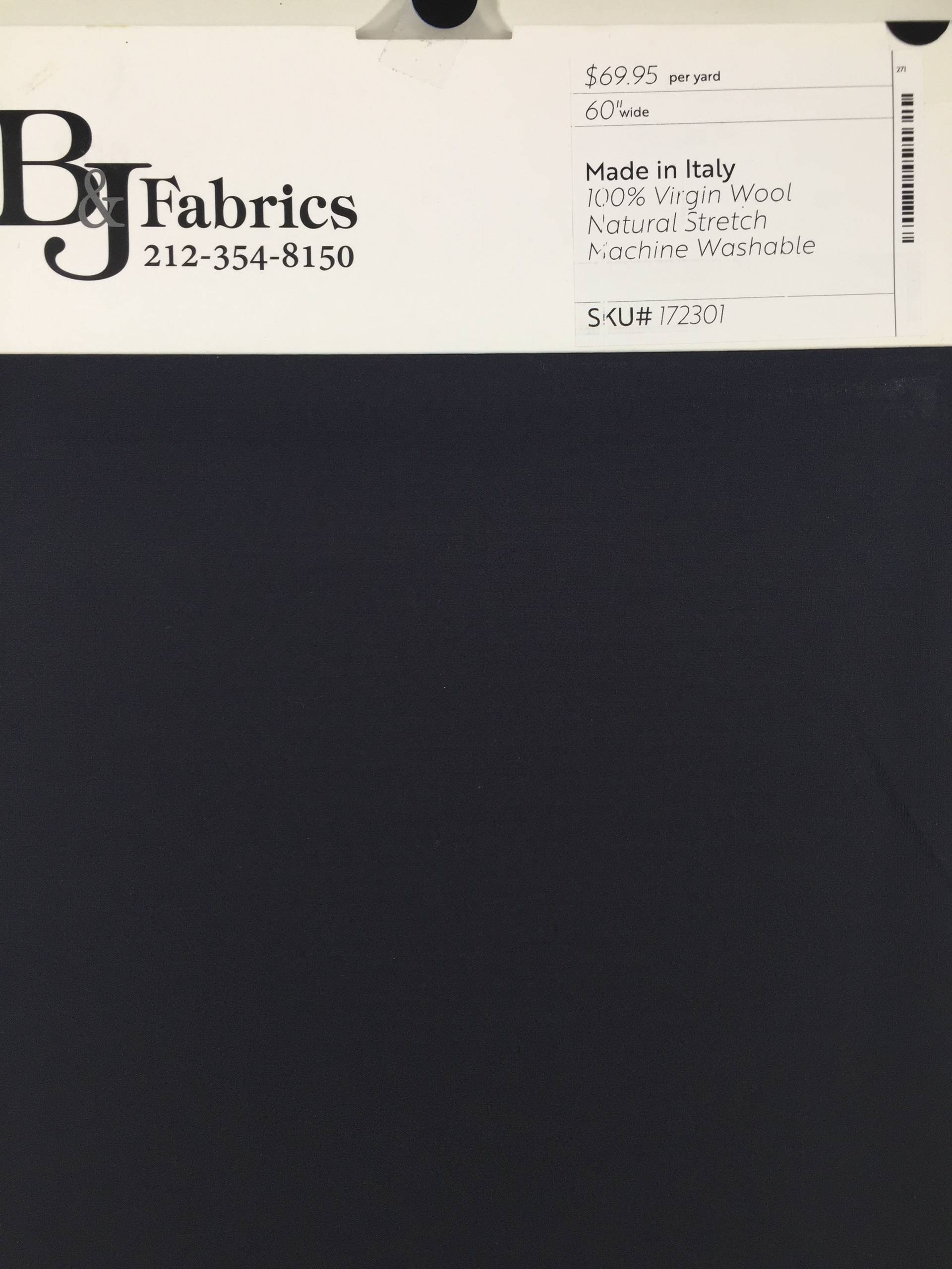 100% Virgin Wool Suiting with Natural Stretch