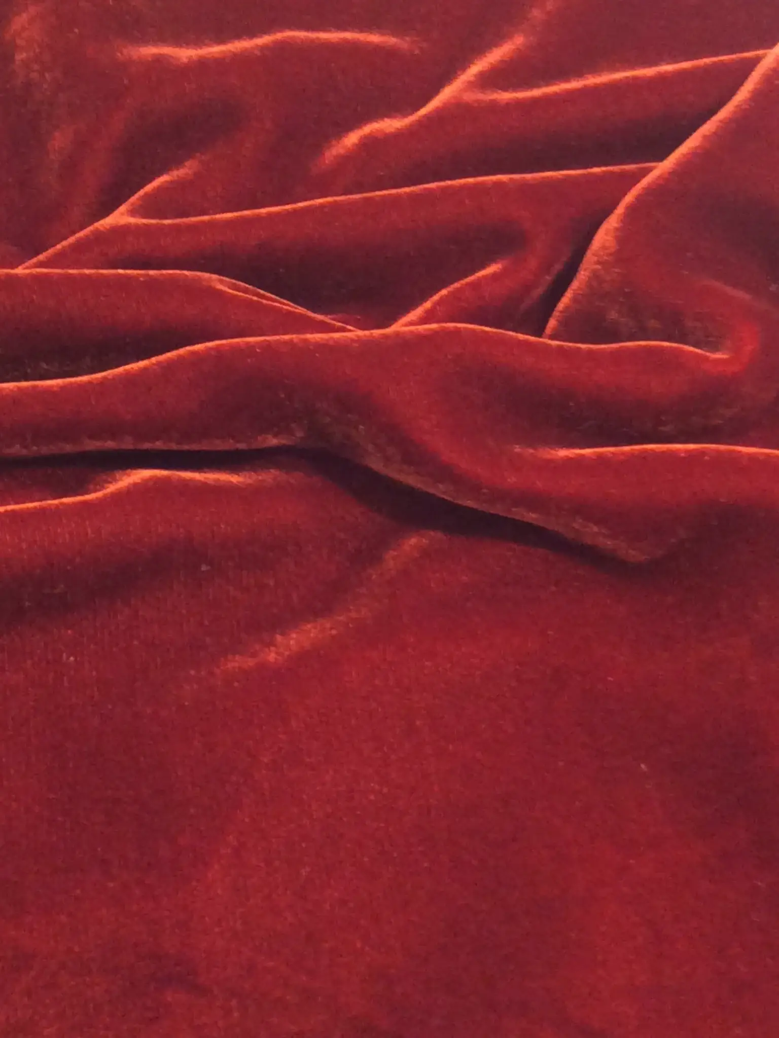 Silk Rayon Velvet in Rust