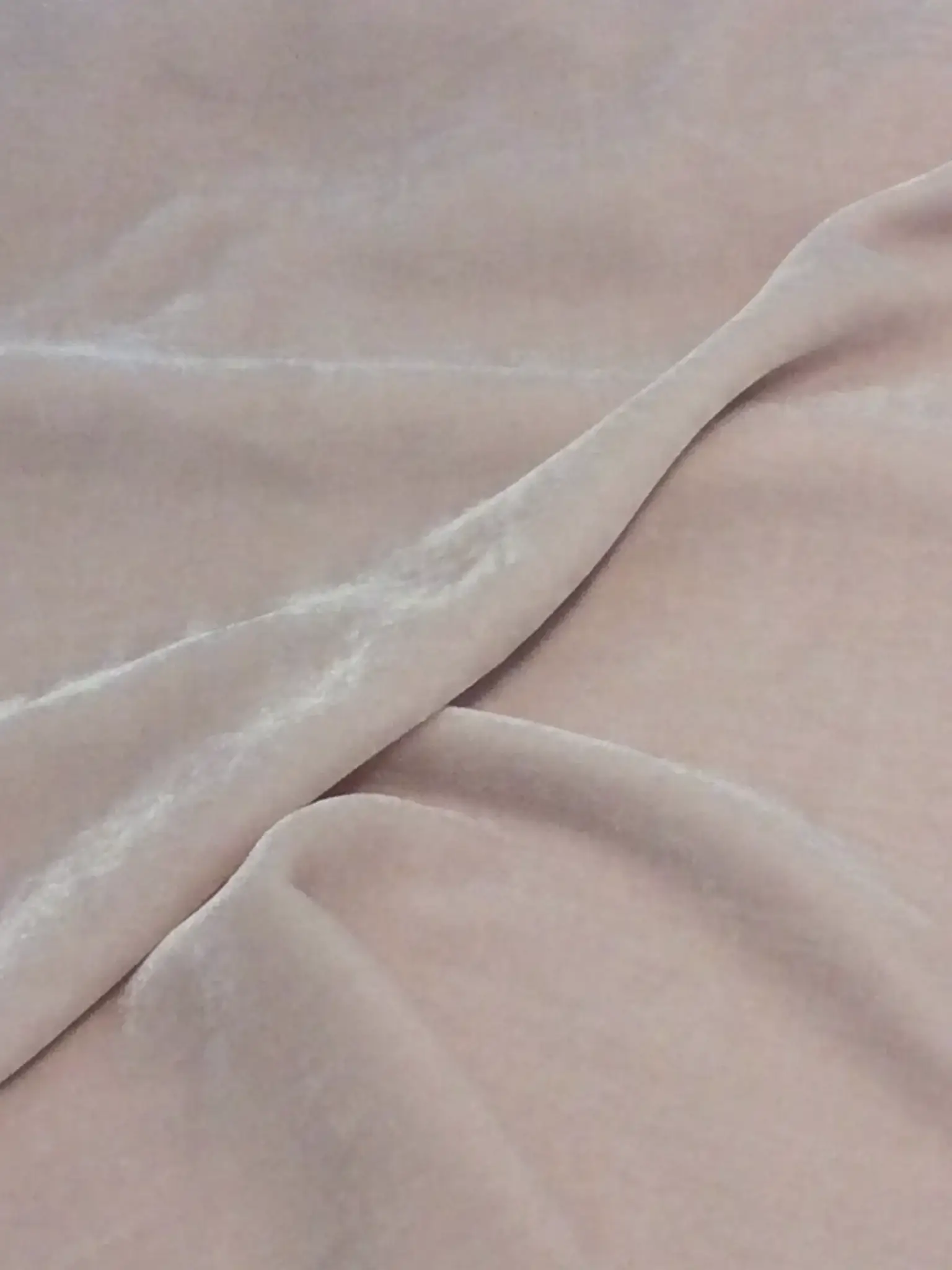 Silk Rayon Velvet in Cameo
