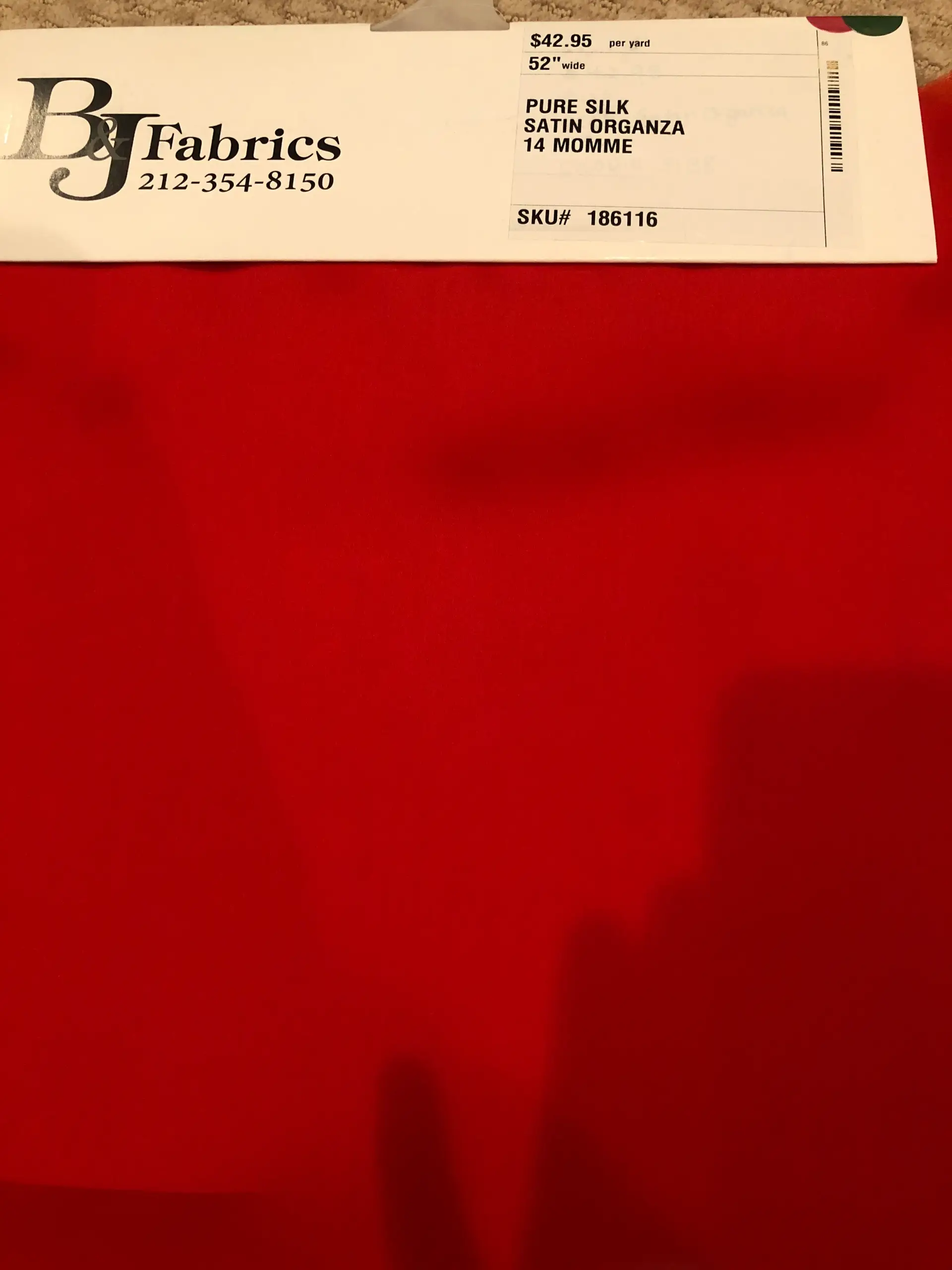 PURE SILK SATIN ORGANZA (14 MOMME)