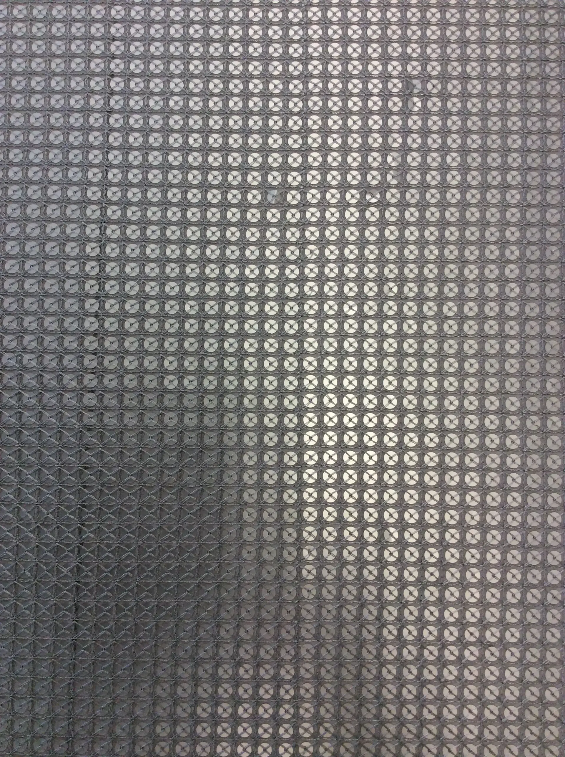 Matte Sequins on Polyester Chiffon in Silver