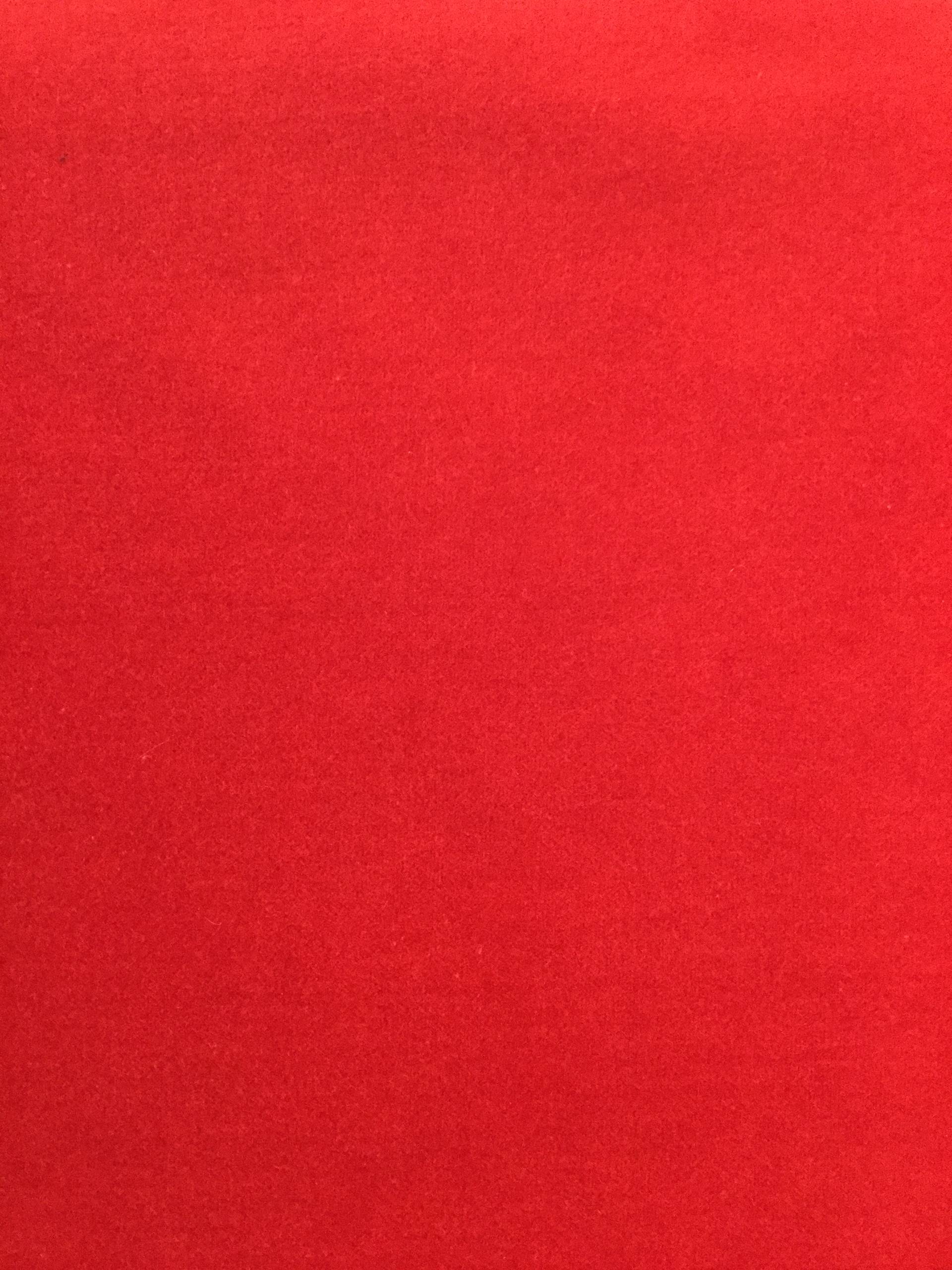 Pure Cotton Velvet in Calypso Red