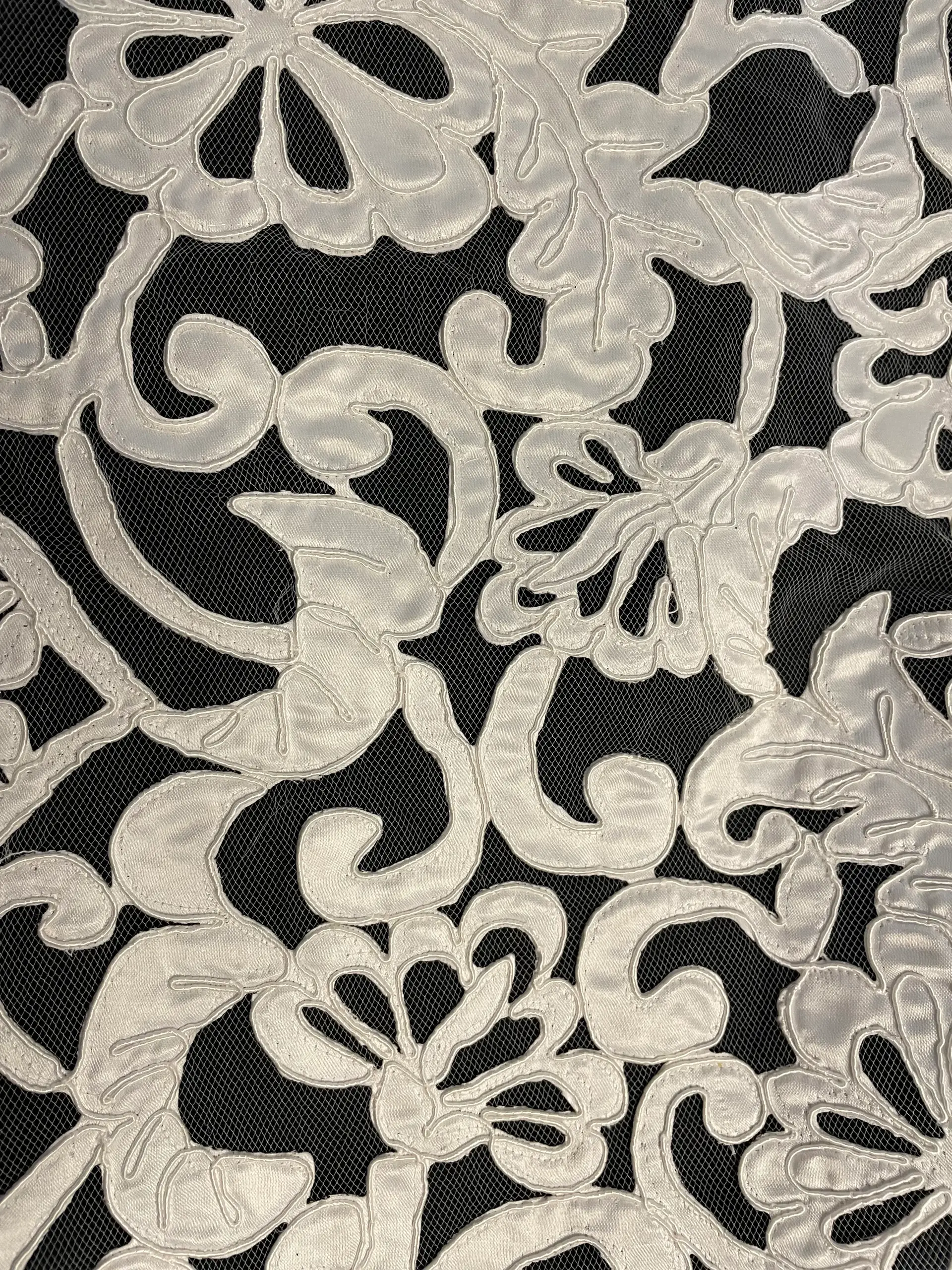 Laser Cut Corded Polyester Satin