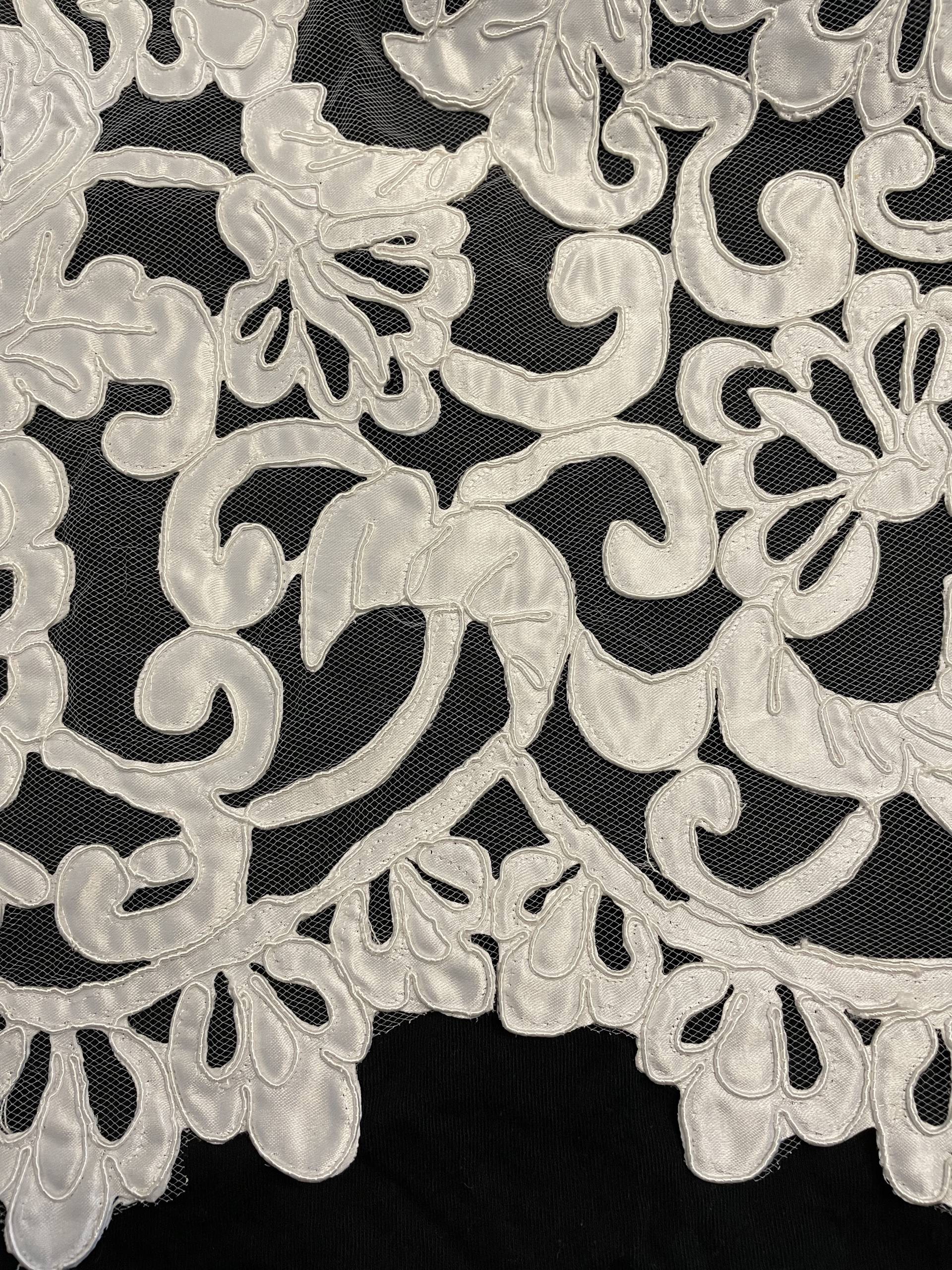Laser Cut Corded Polyester Satin