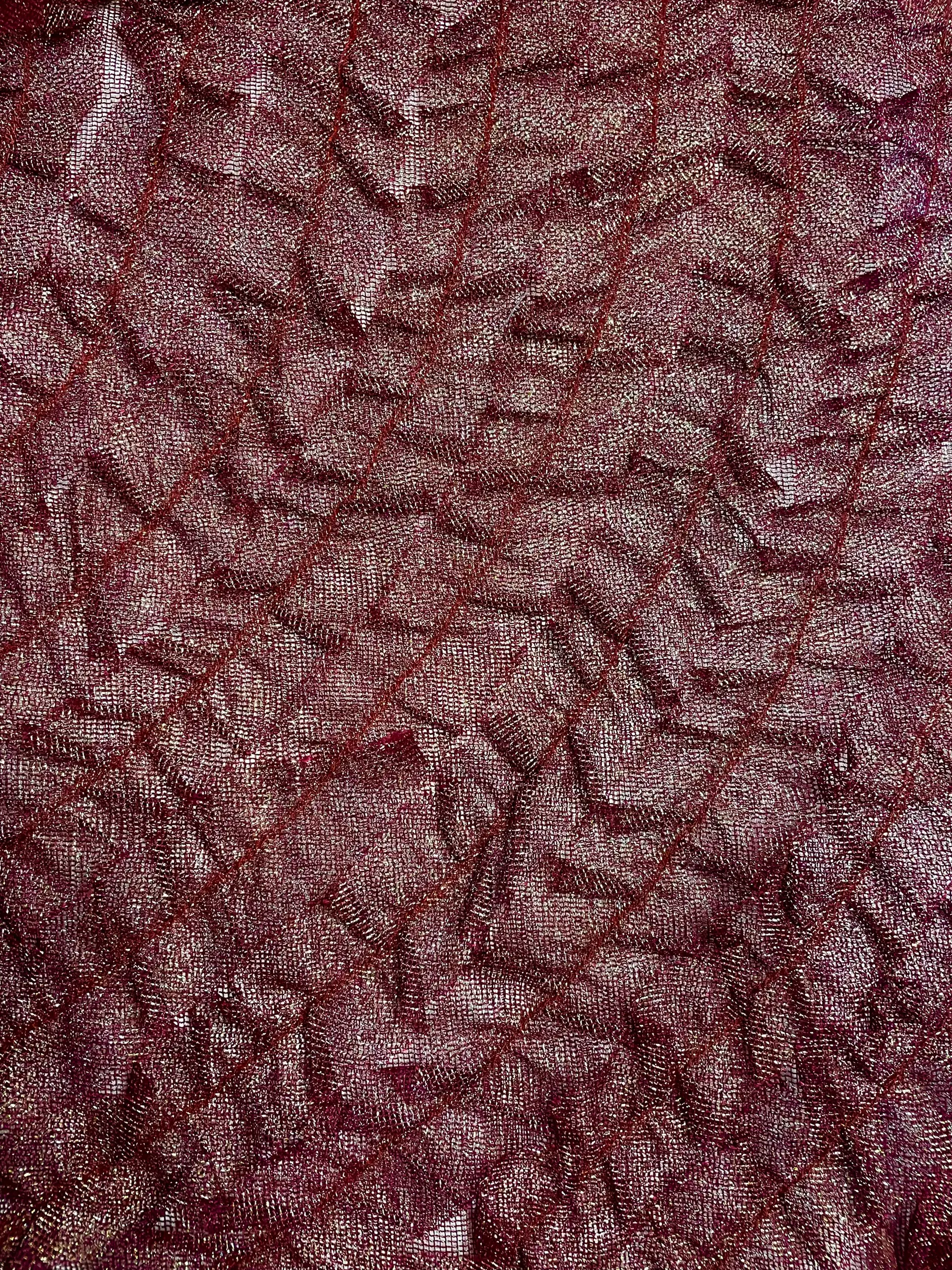 Ruffled Metallic Nylon Tulle
