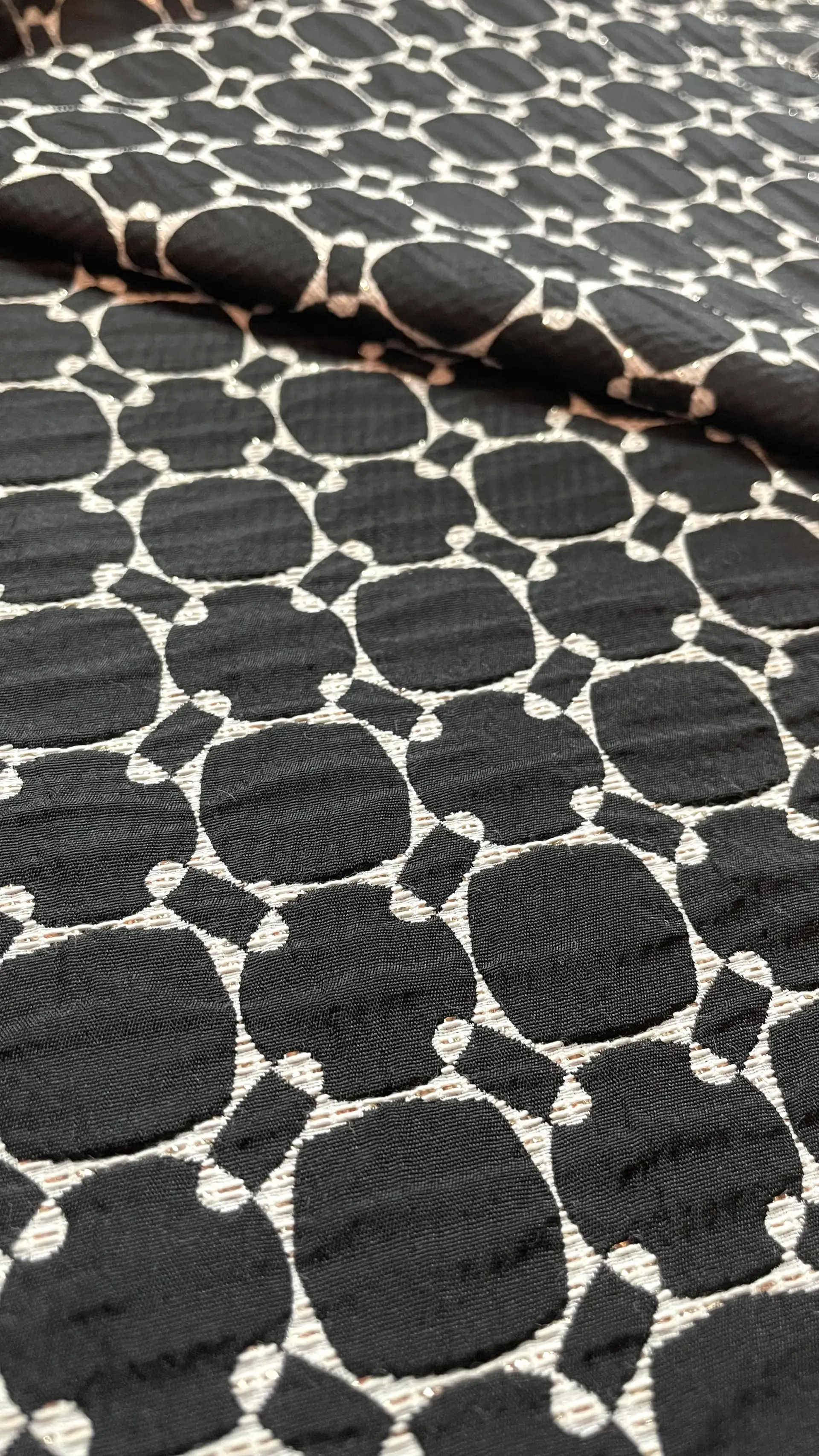 Metallic Geometric Brocade