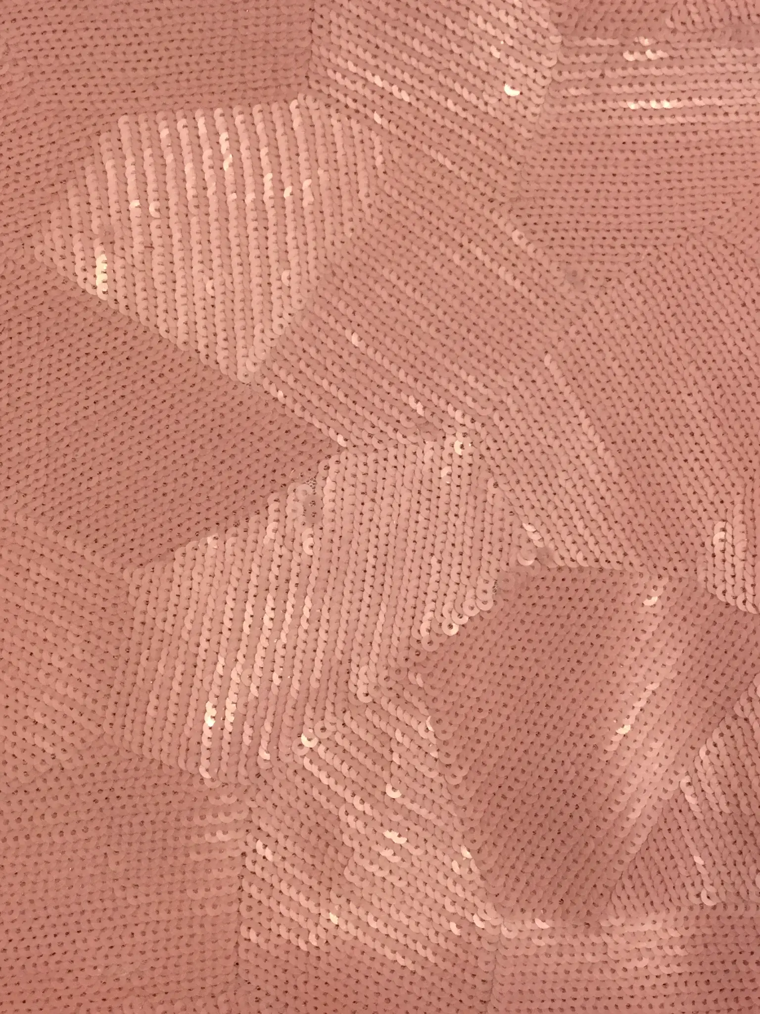 Sequins on Stretch Tulle in Coral
