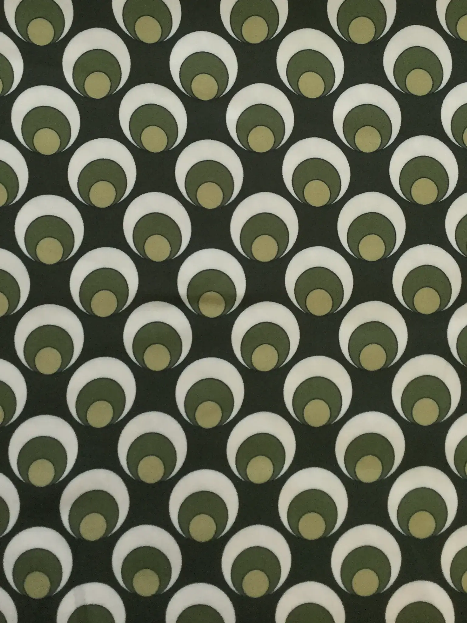 Italian Viscose Sateen Challis in Greens 