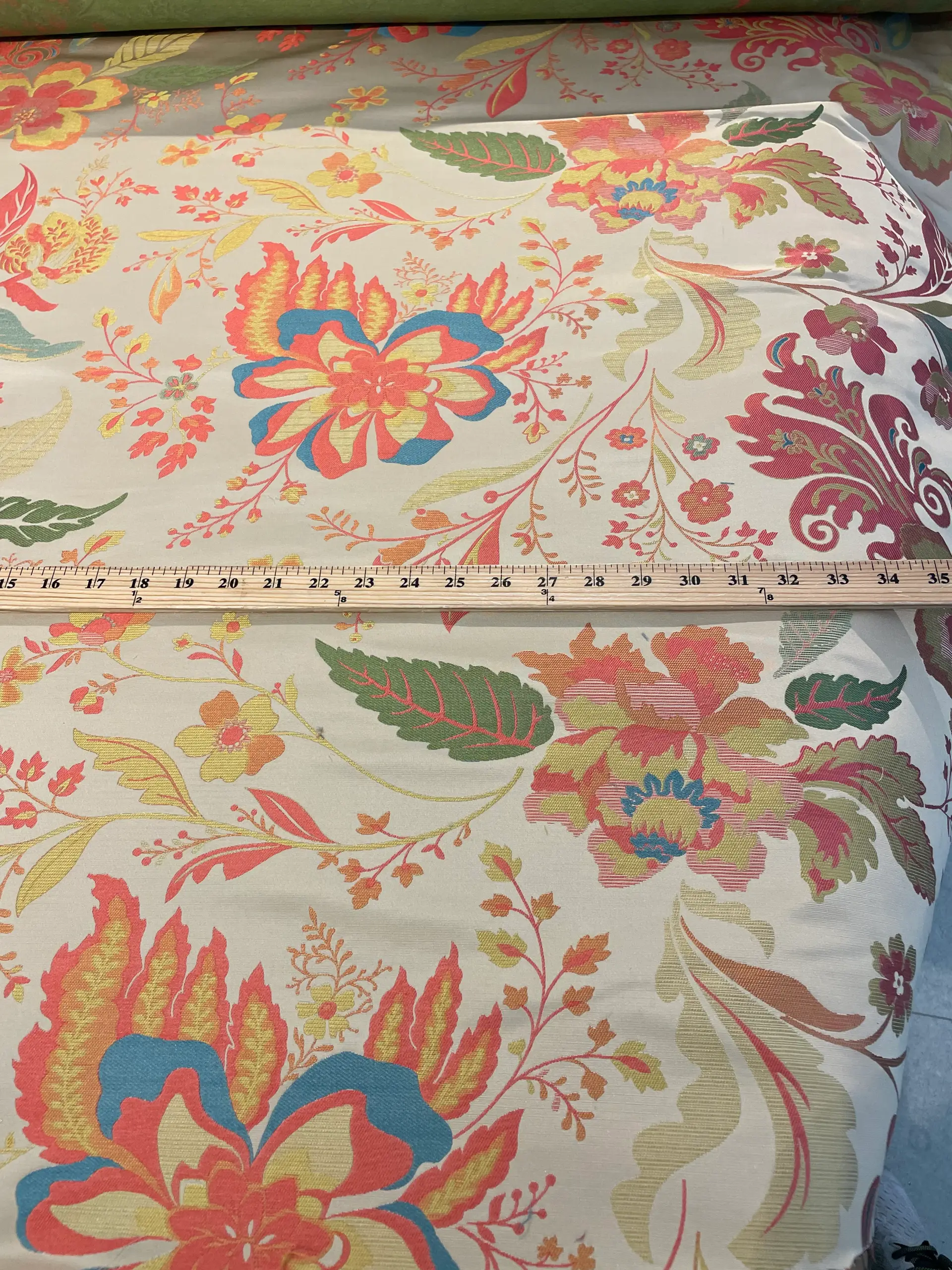 Silk Brocade with Floral Pattern